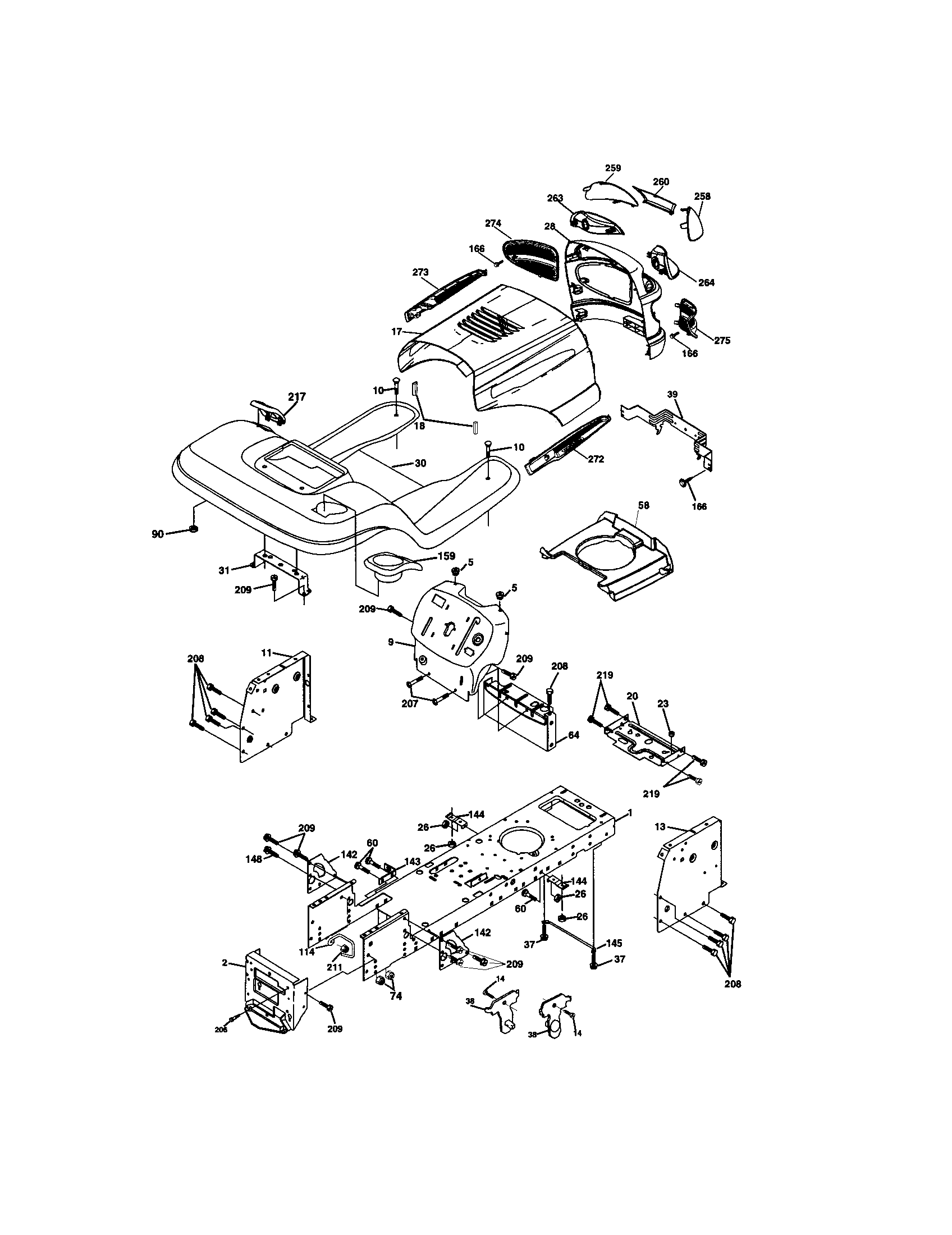 Craftsman 917273810 chassis and enclosures diagram