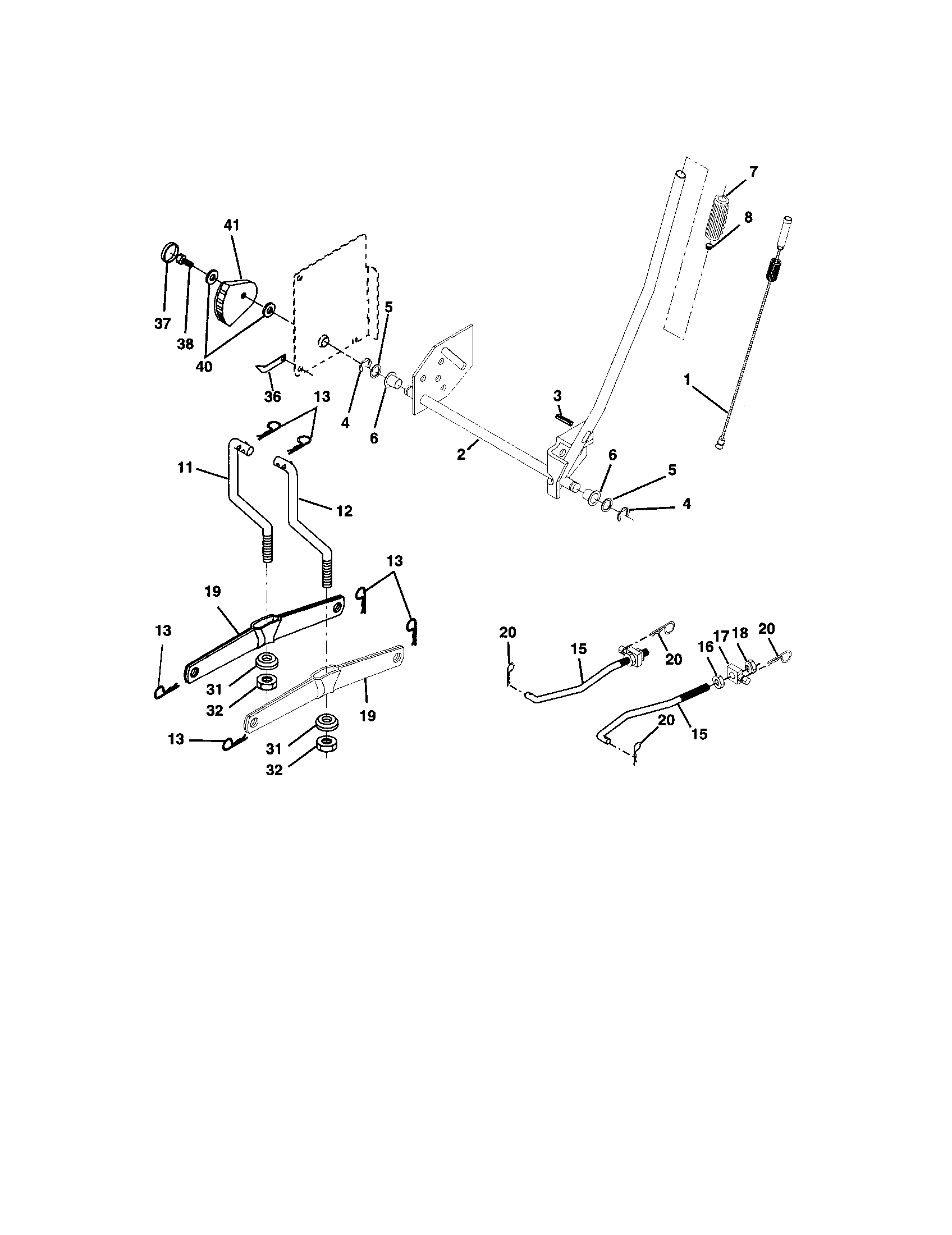 Craftsman 917273810 lift assembly diagram
