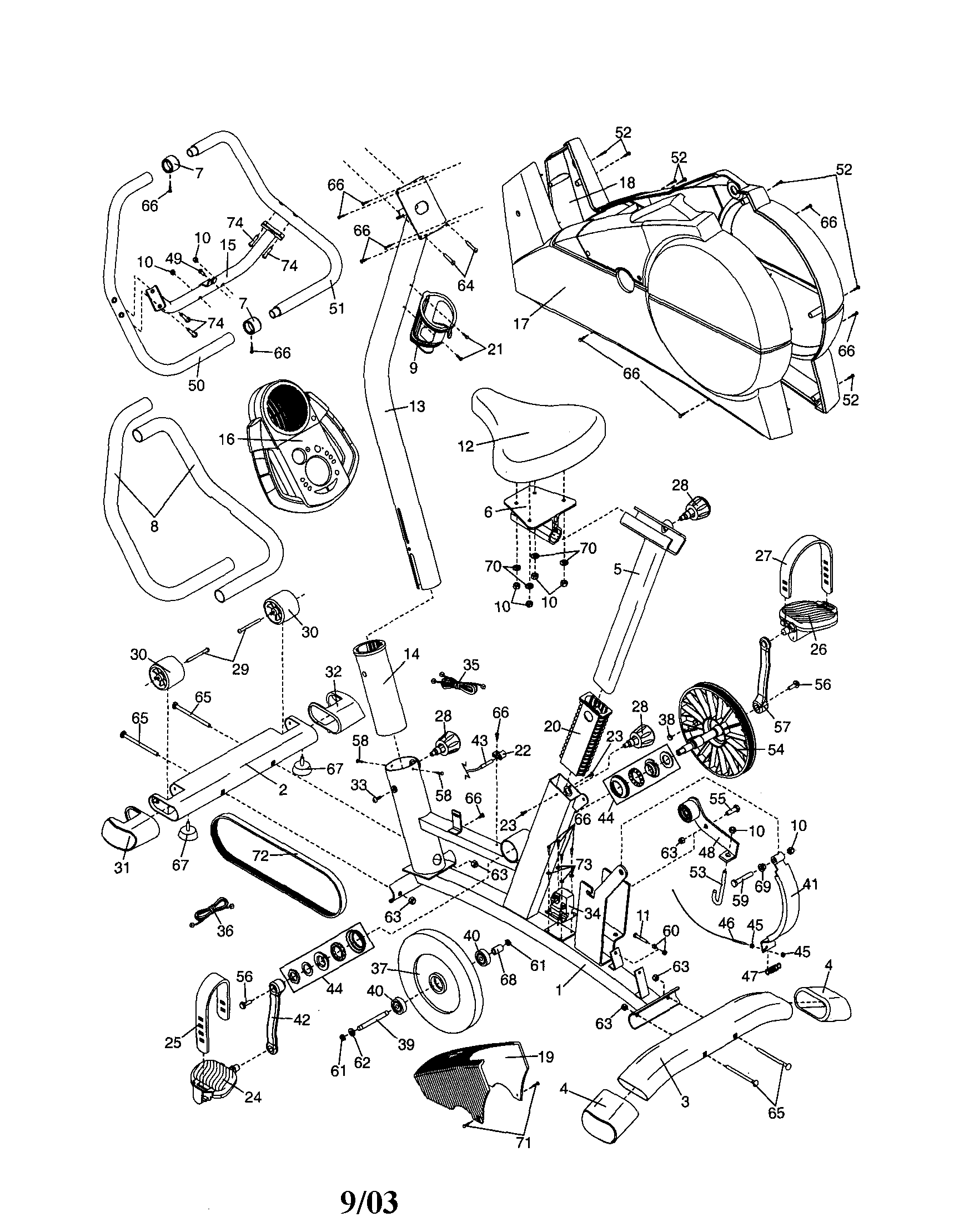Proform 831283120 console/seat/sideshield diagram