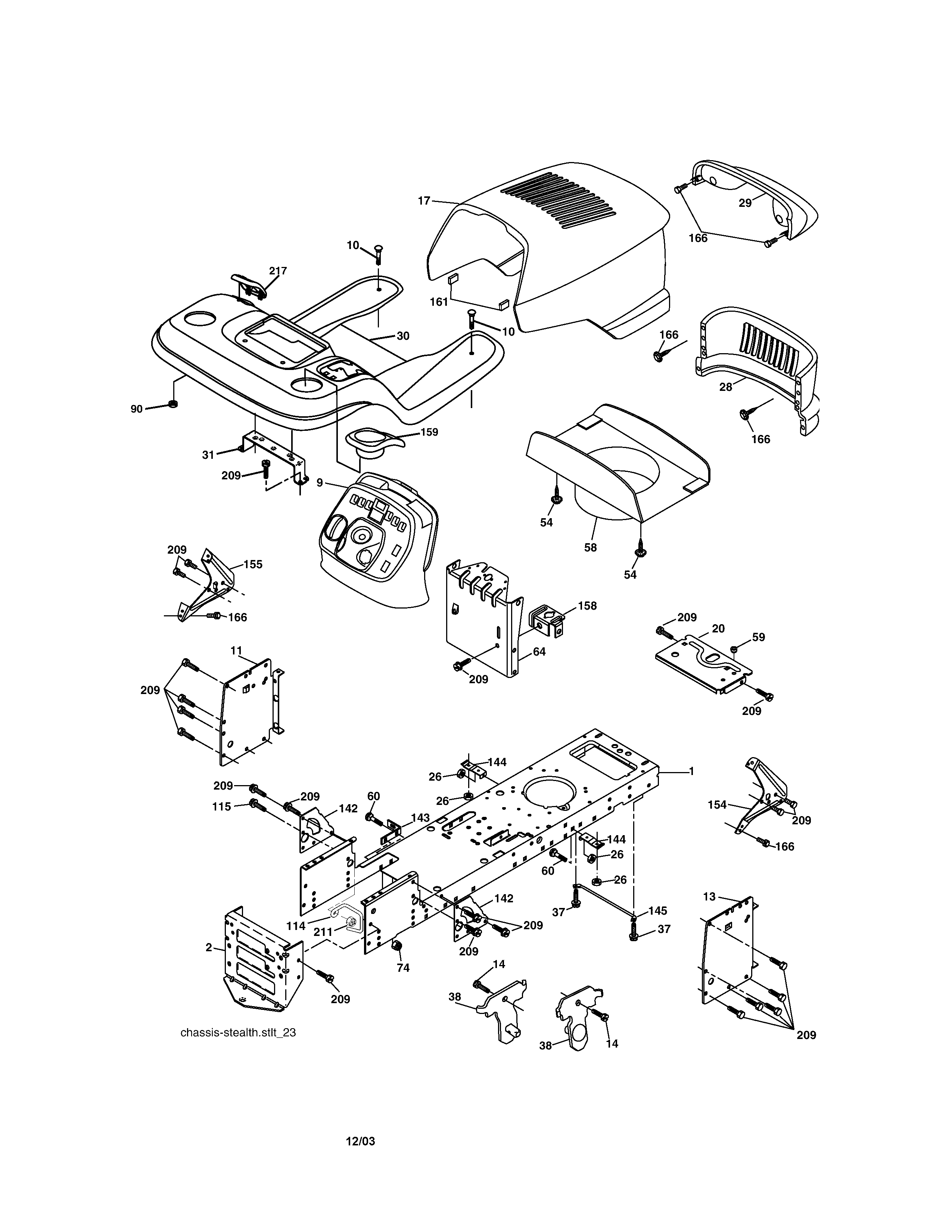 Craftsman 917273610 chassis and enclosures diagram