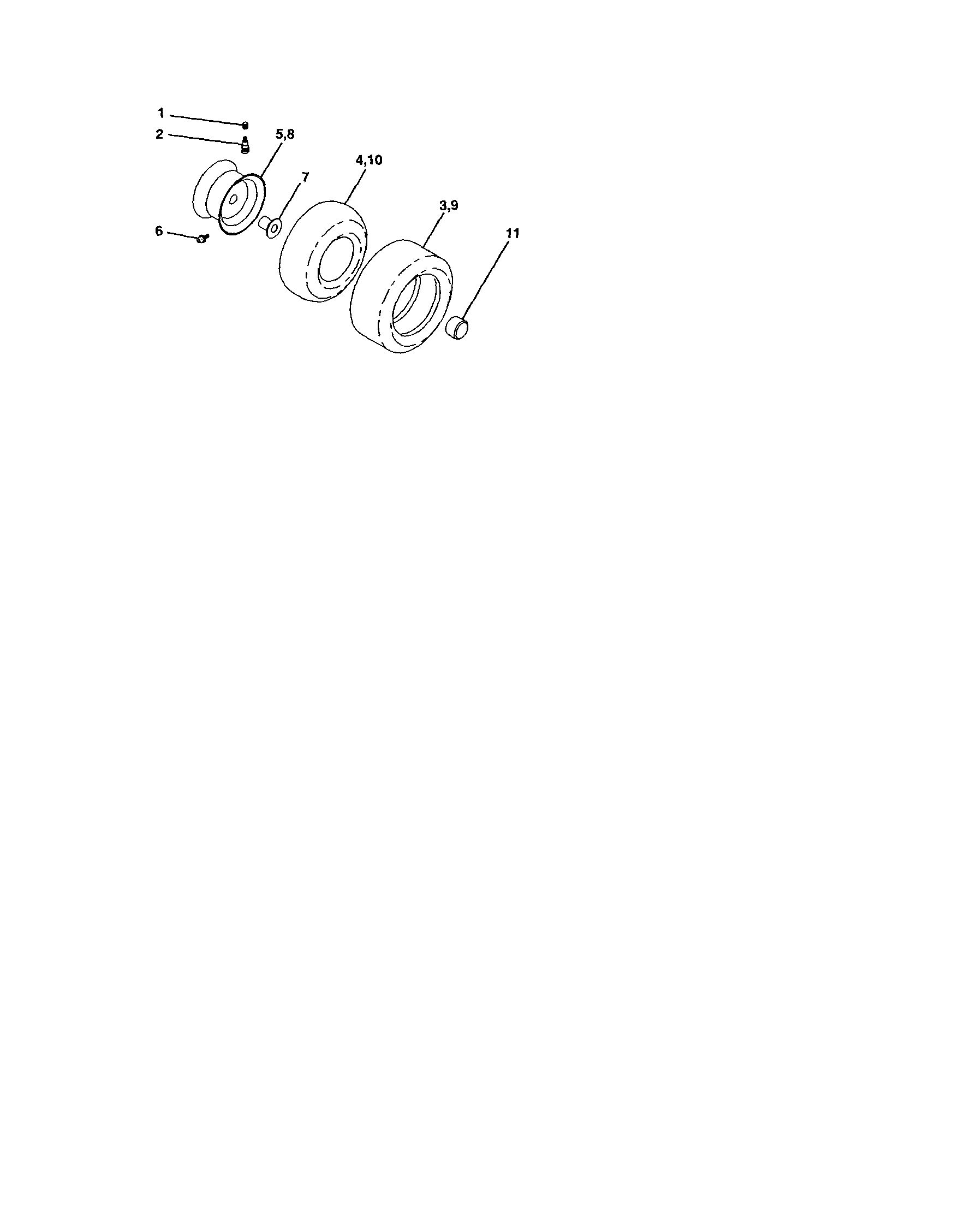 Craftsman 917273610 wheels and tires diagram