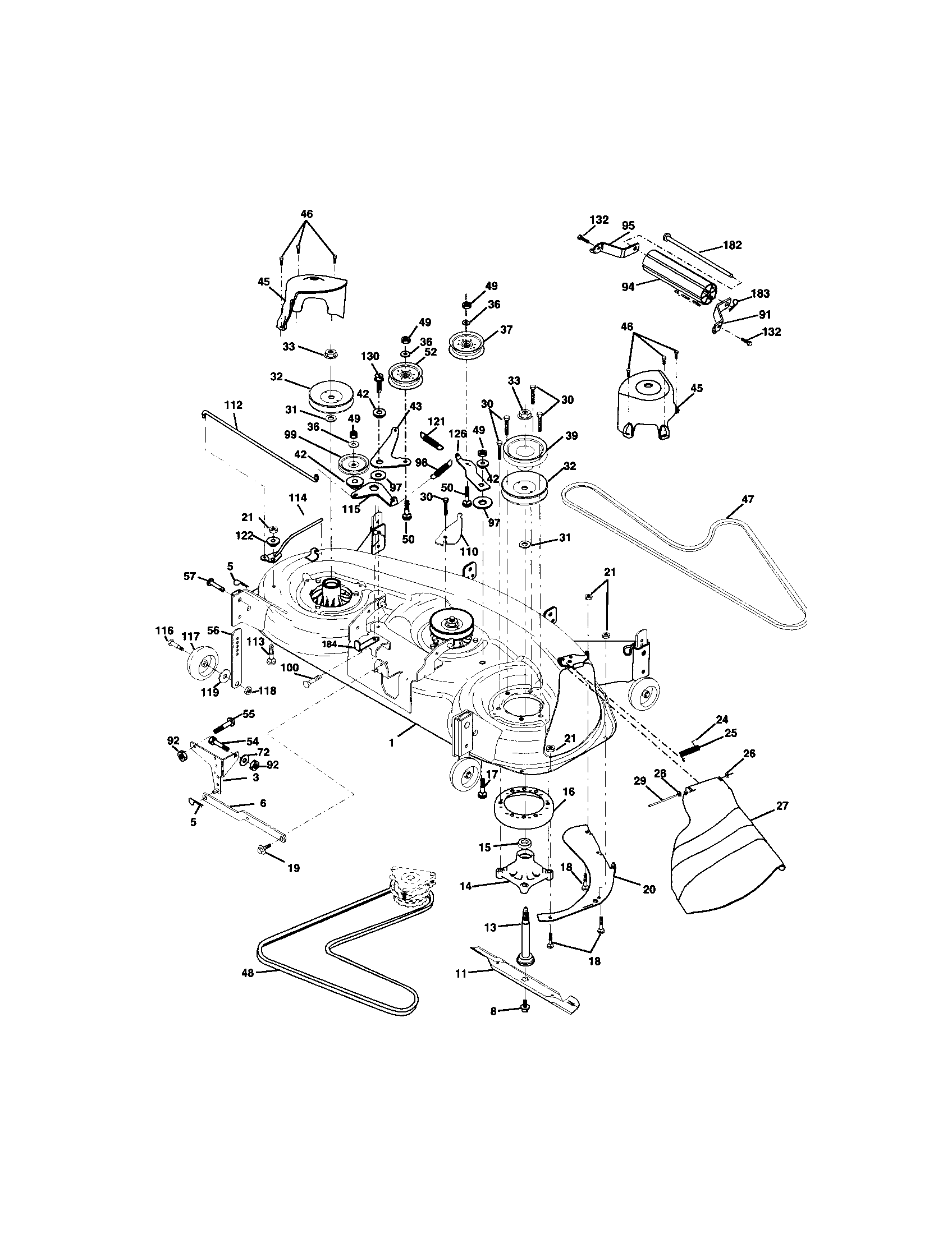 Craftsman 917273610 mower deck diagram