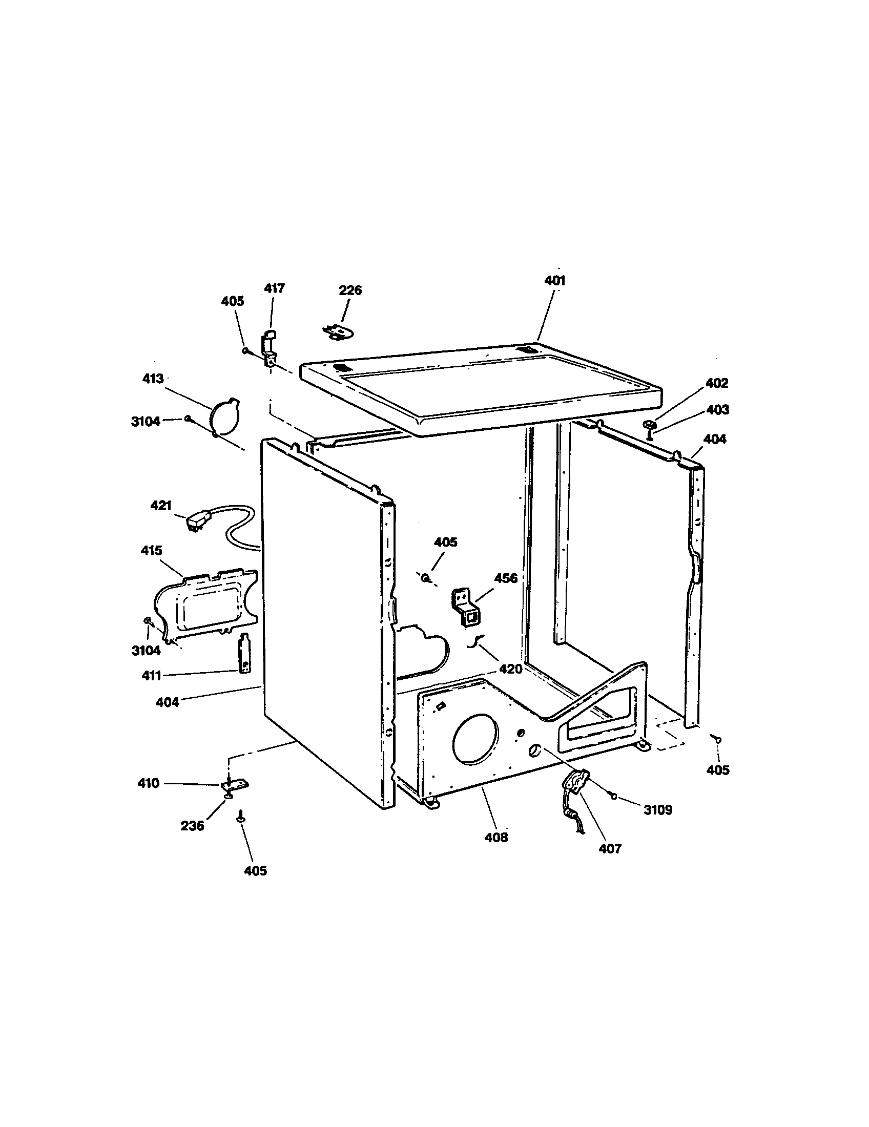 GE DDG8280RCM cabinet diagram
