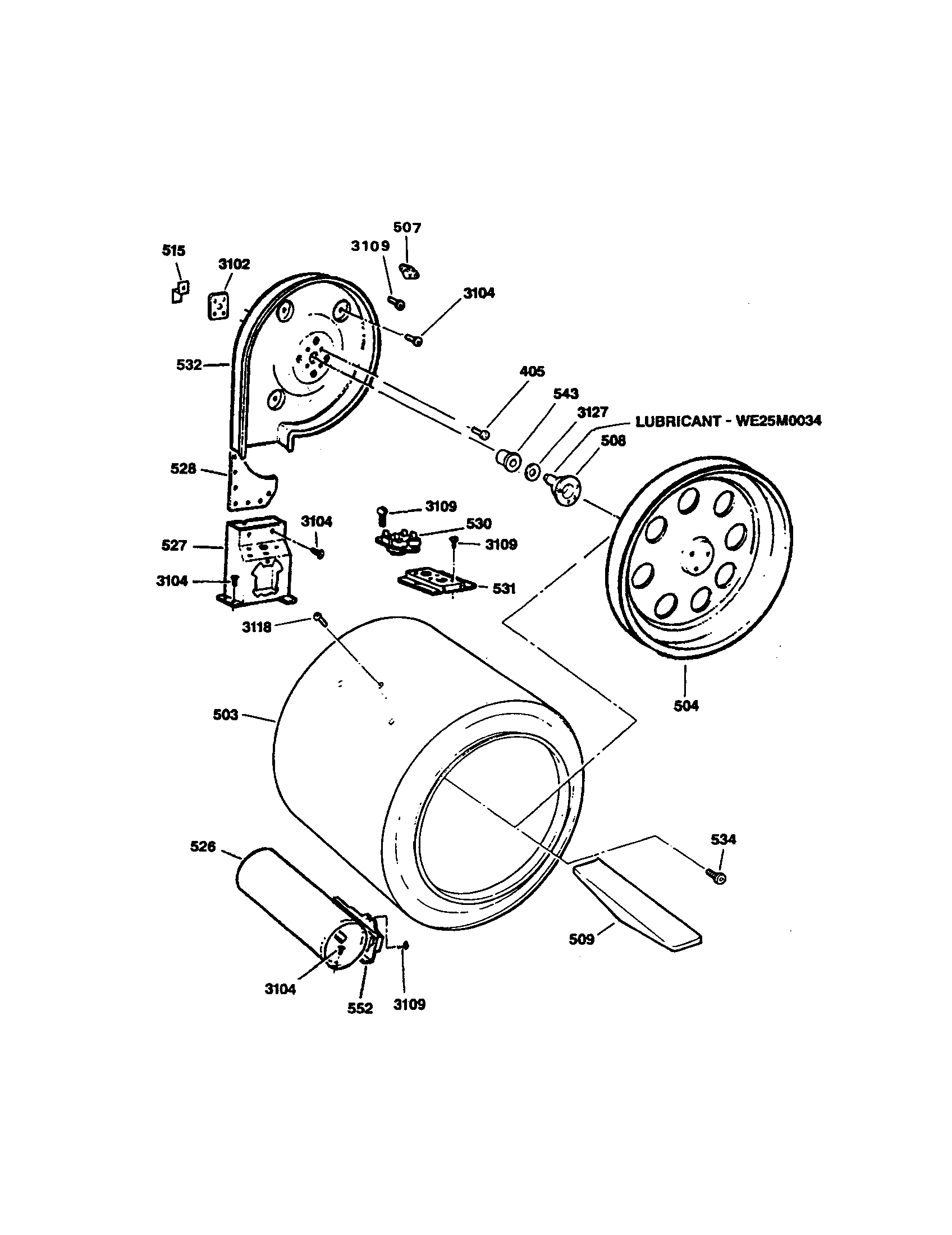 GE DDG8280RCM drum diagram