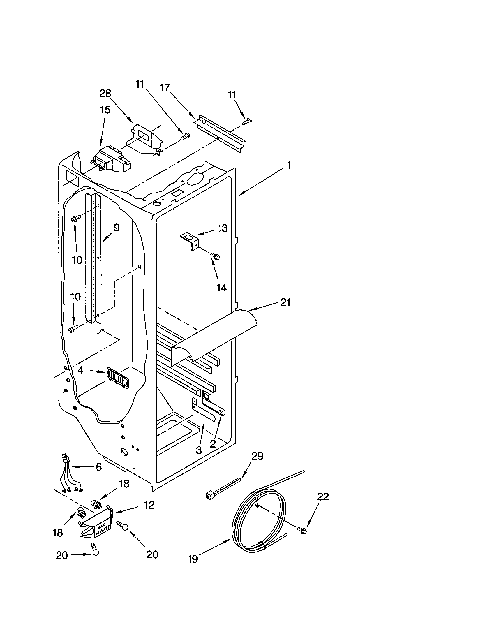 Kenmore 10653282300 refrigerator diagram