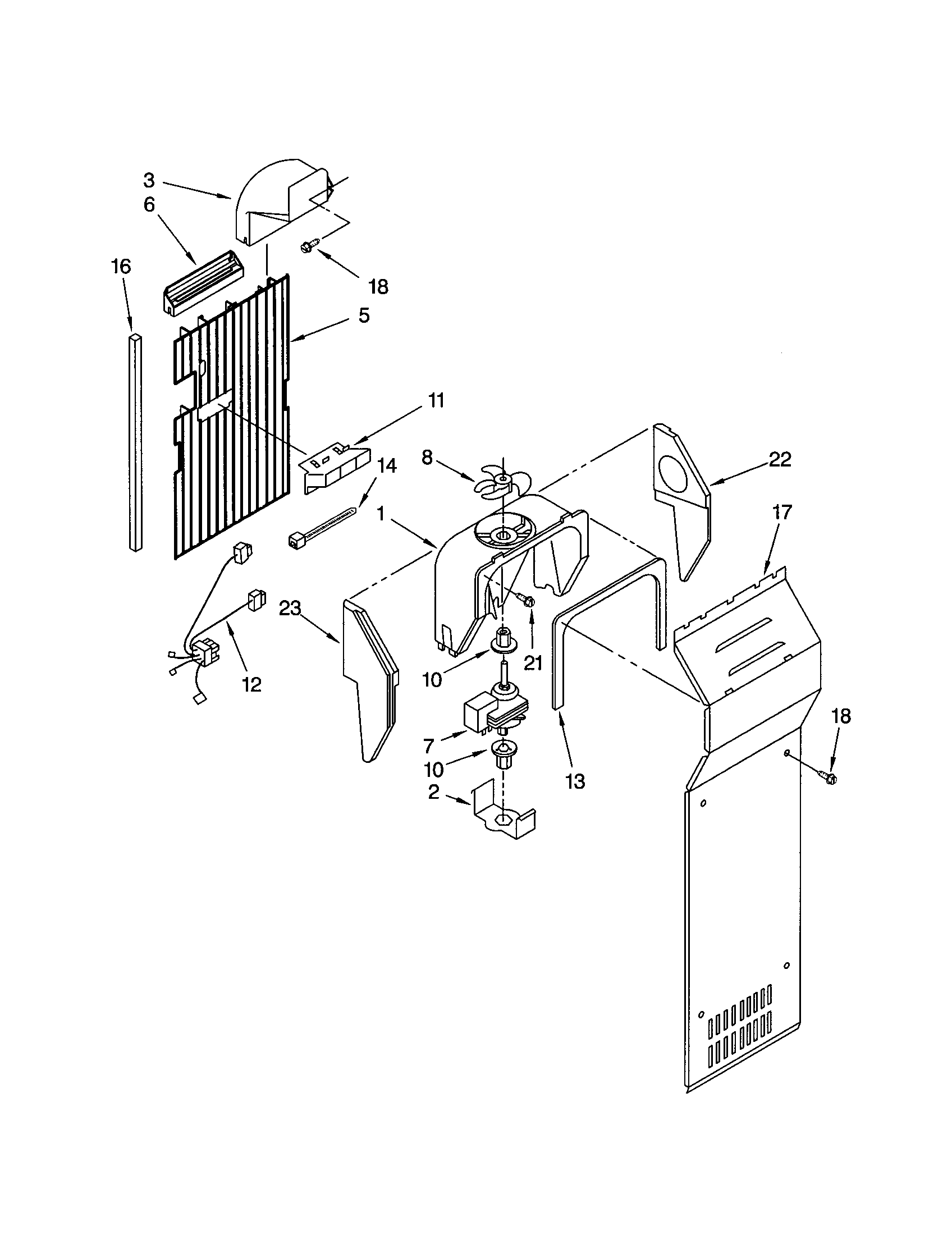Kenmore 10653282300 air flow diagram
