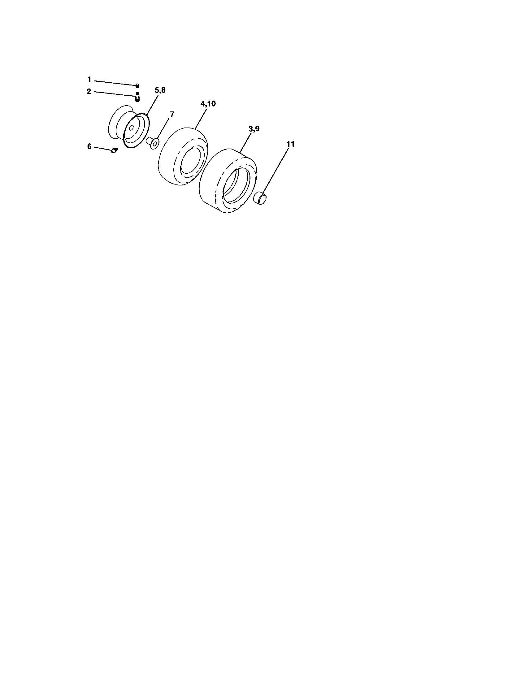 Craftsman 917273620 wheels and tires diagram