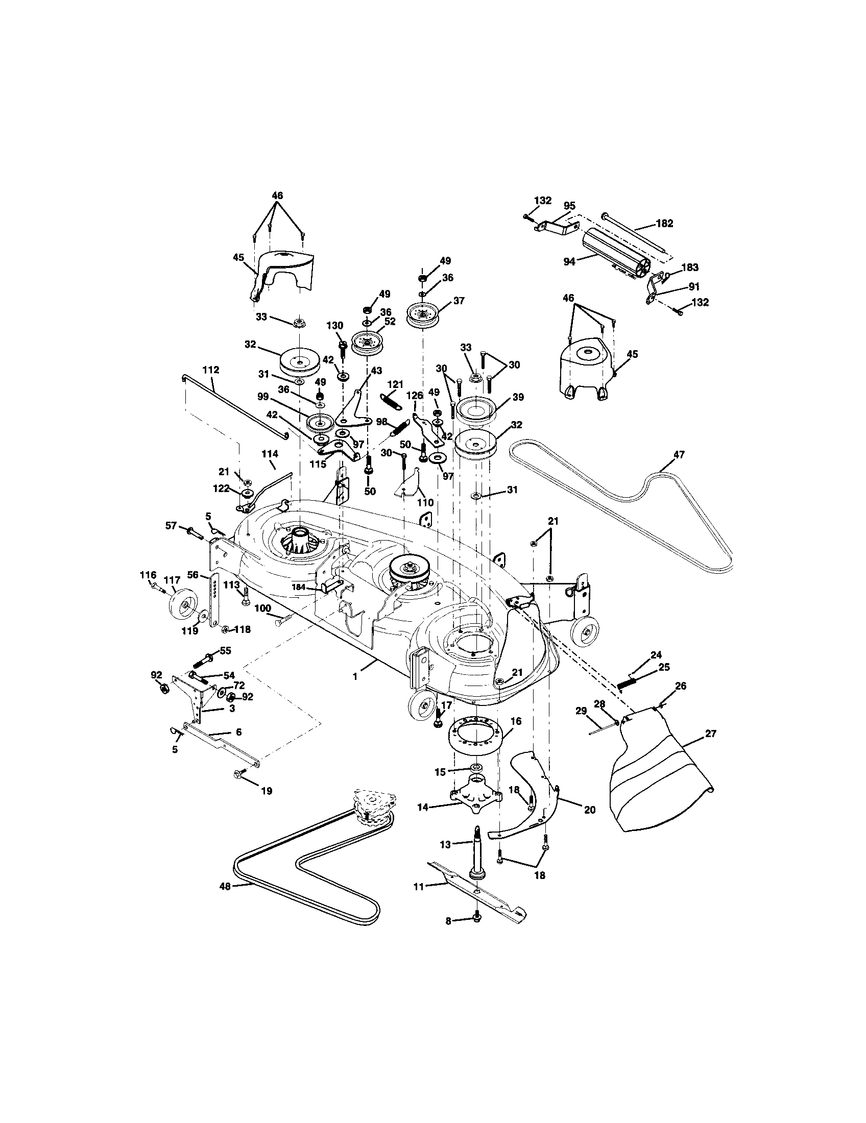 Craftsman 917273620 mower deck diagram