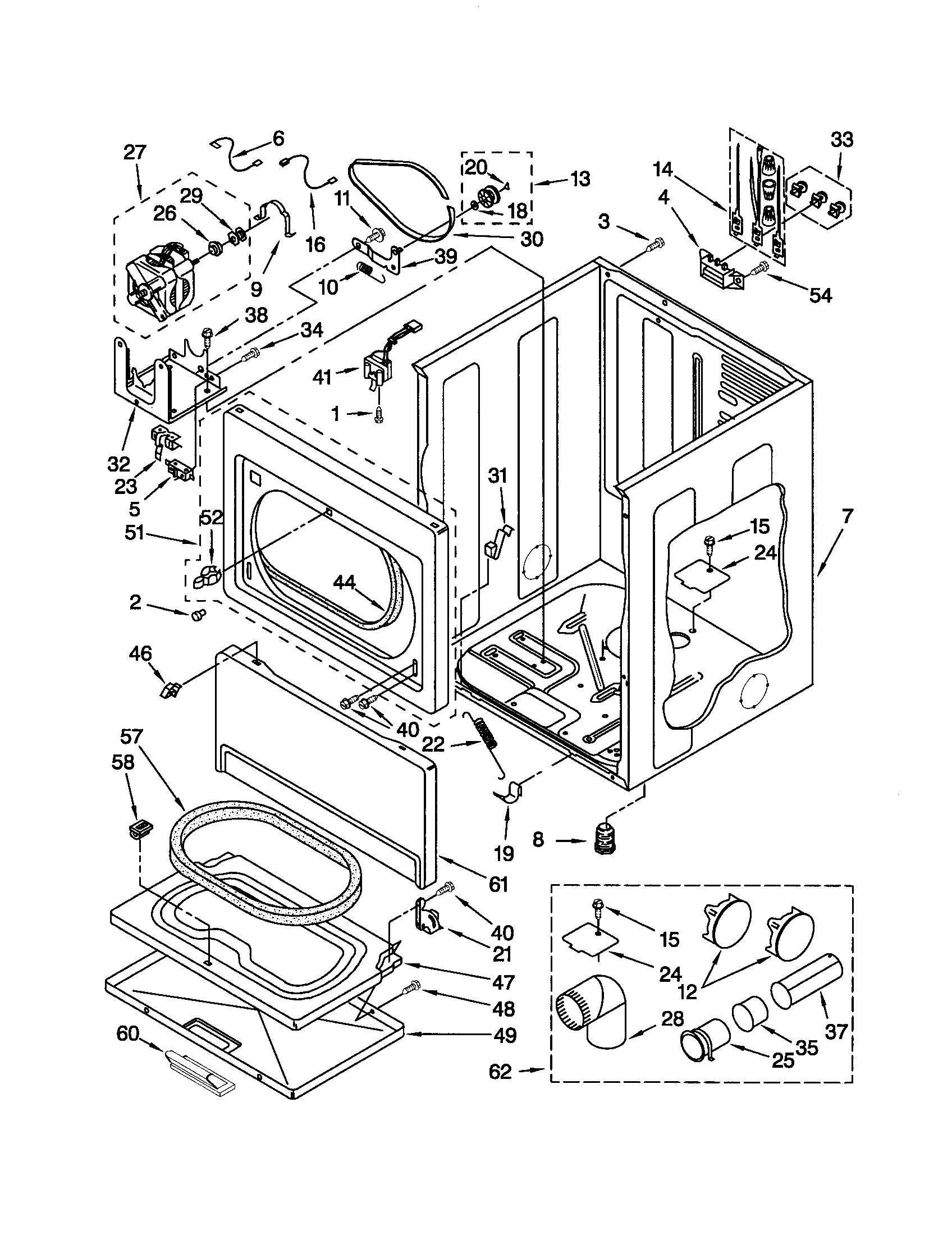 Kenmore 11064952300 cabinet diagram