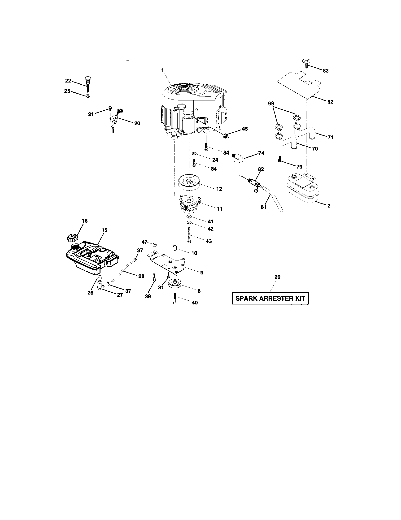 Craftsman 917276050 engine diagram