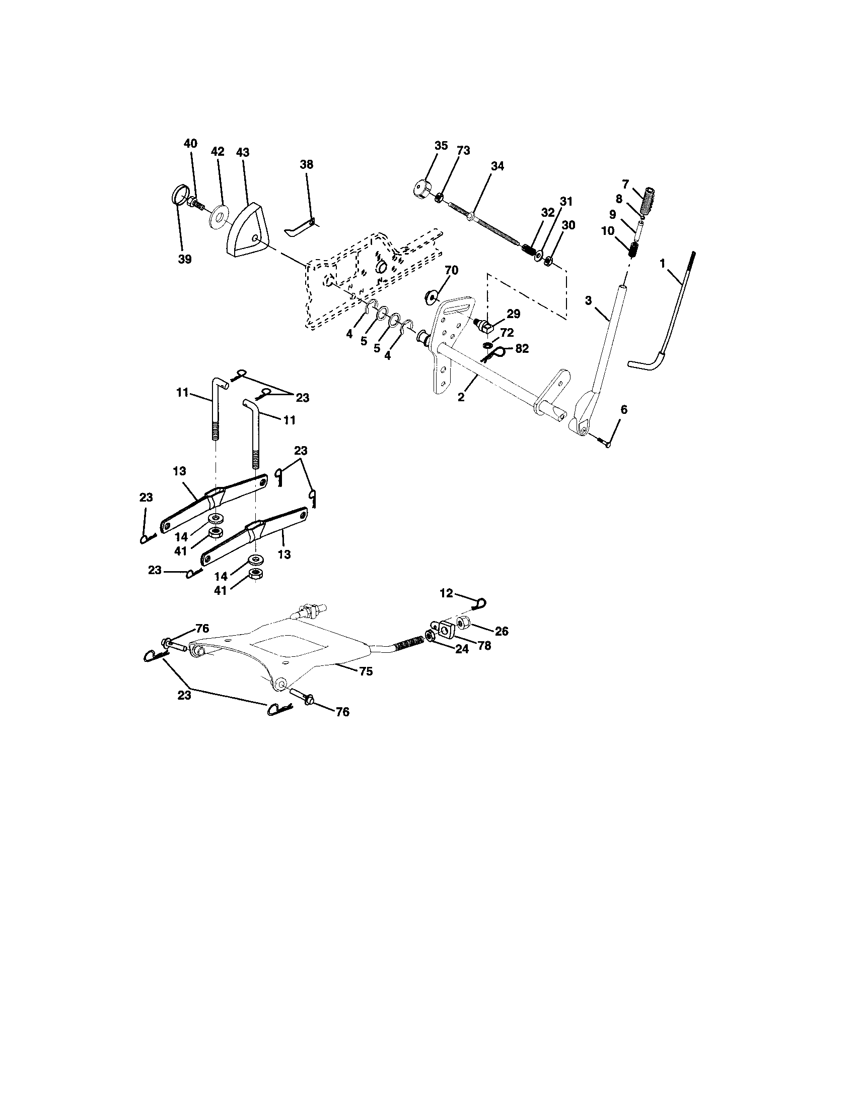 Craftsman 917276050 lift assembly diagram