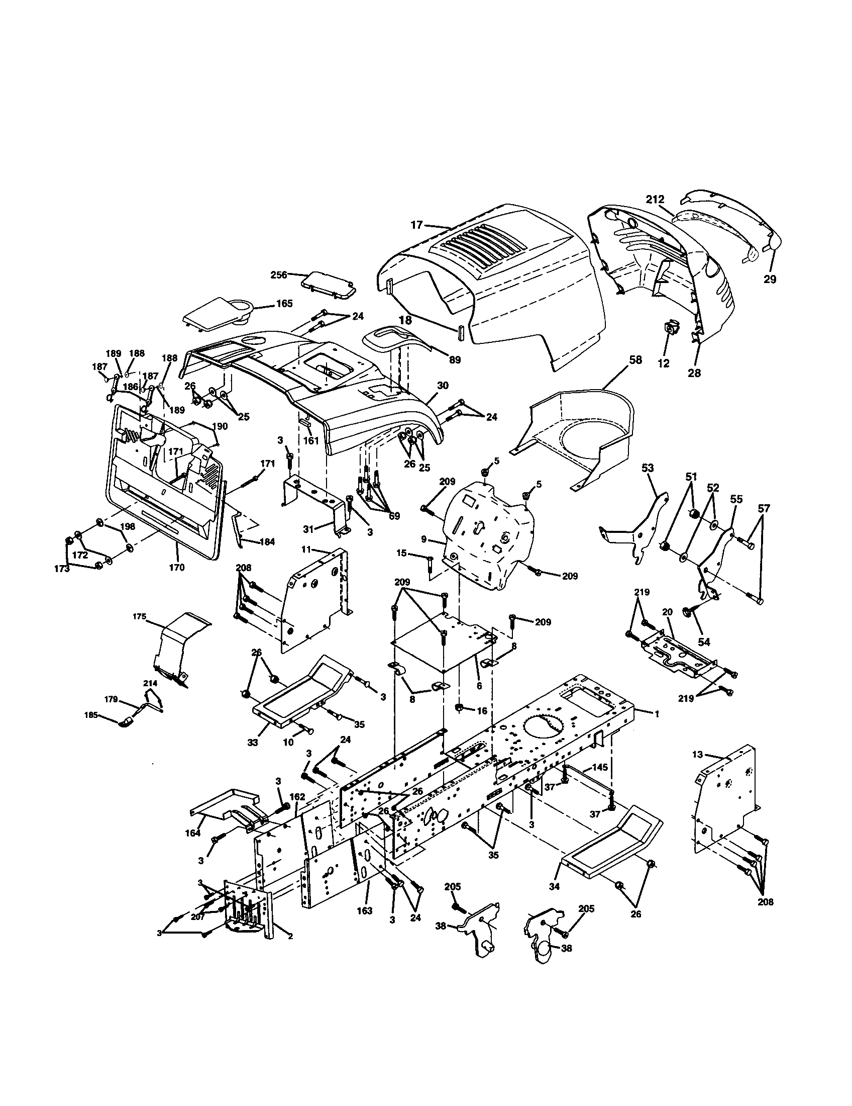 Rally RE11CRD (REQ11CRDB) chassis/enclosures diagram