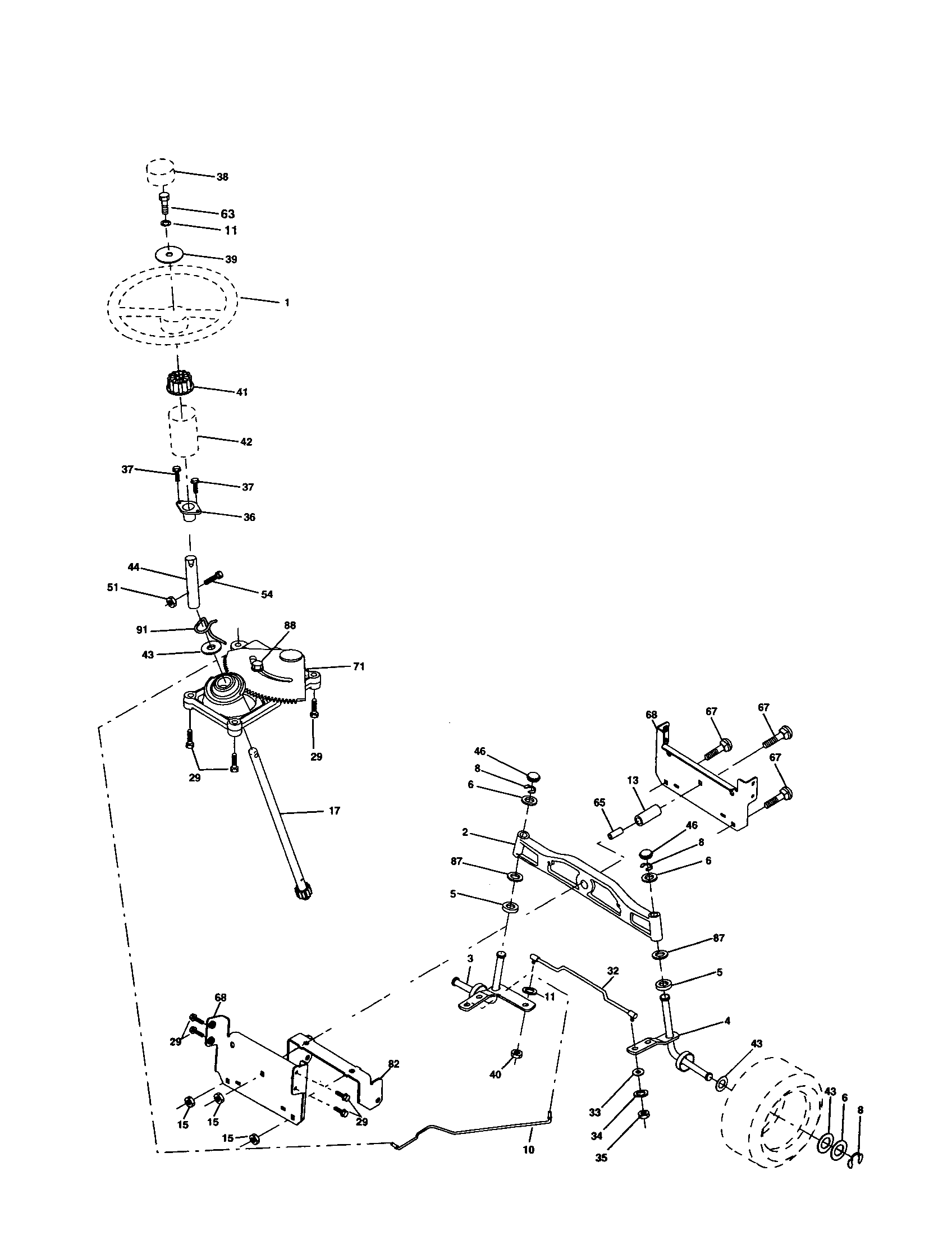 Rally RE11CRD (REQ11CRDB) steering assembly diagram
