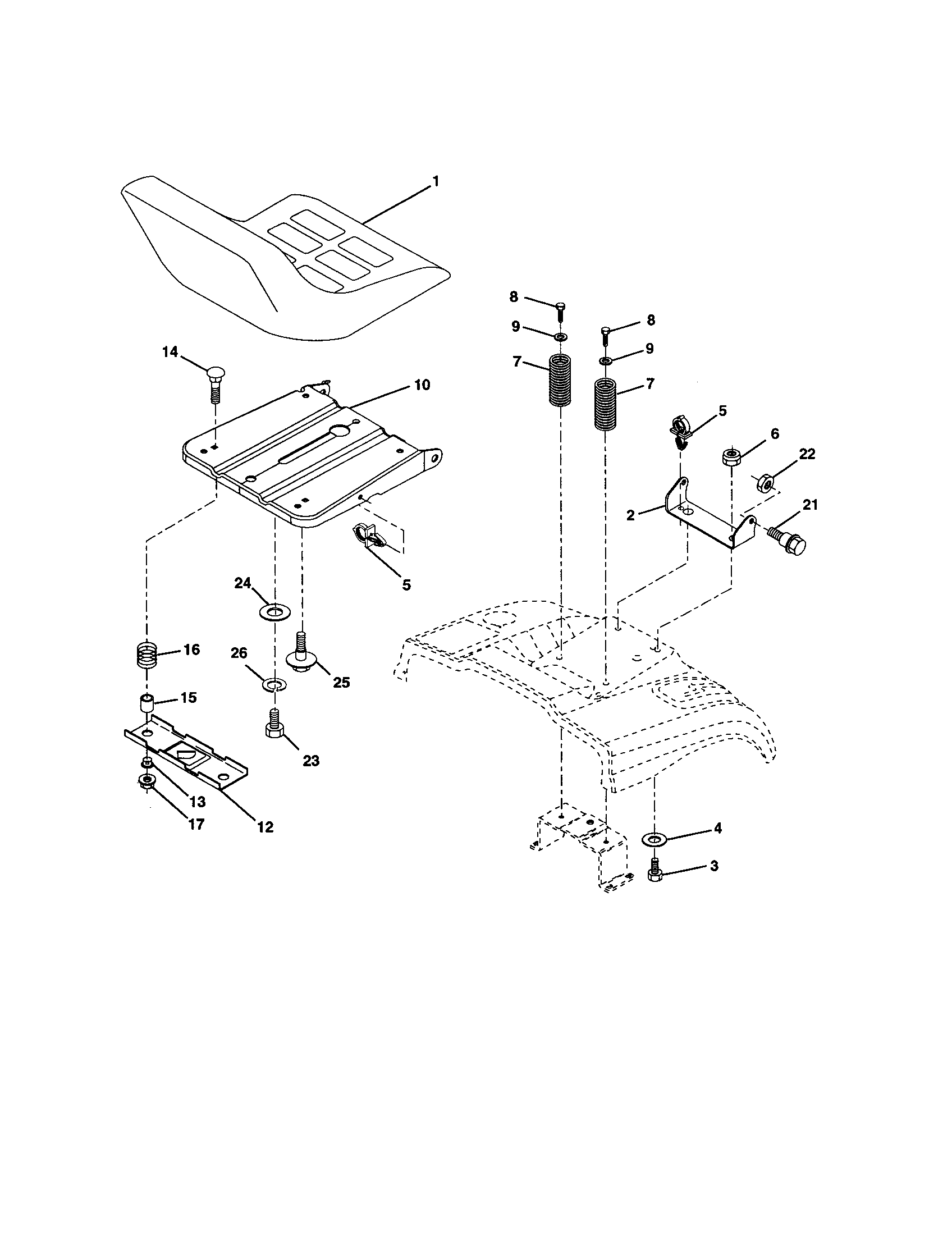 Rally RE11CRD (REQ11CRDB) seat assembly diagram