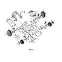 Weed Eater WE5T22SH4D engine/housing/wheels/handle diagram