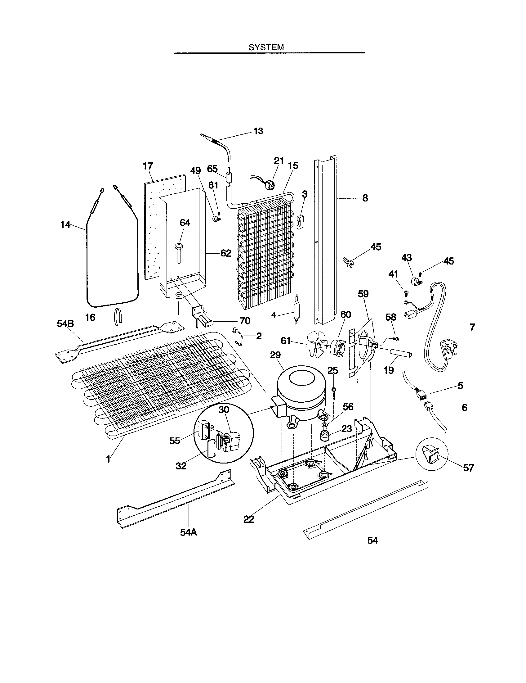 Frigidaire FRS26KR4JW1 system diagram