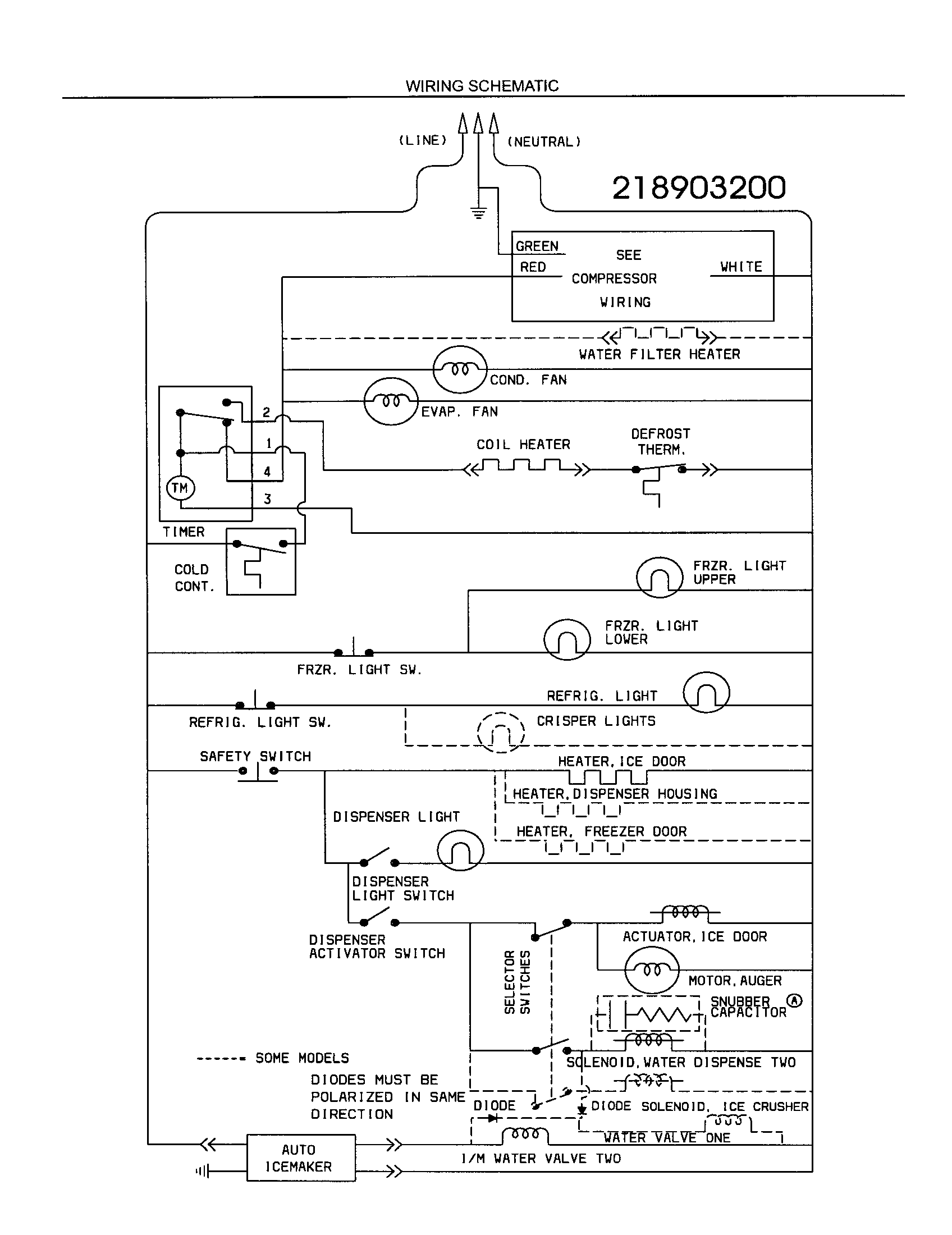 Frigidaire FRS26KR4JW1 wiring schematic diagram
