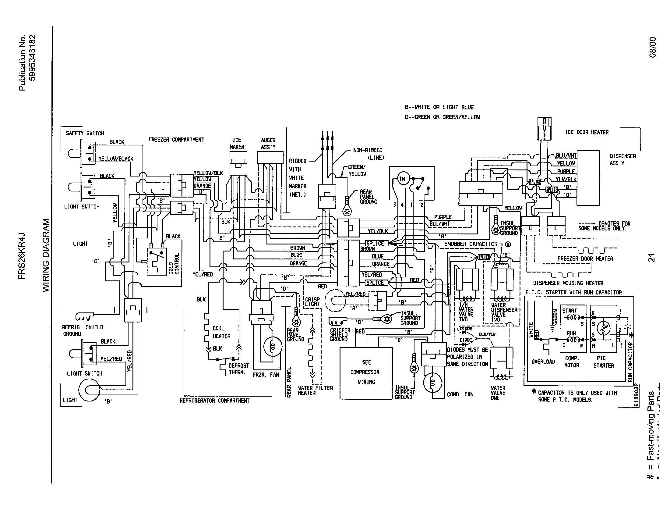 Frigidaire FRS26KR4JW1 wiring diagram diagram