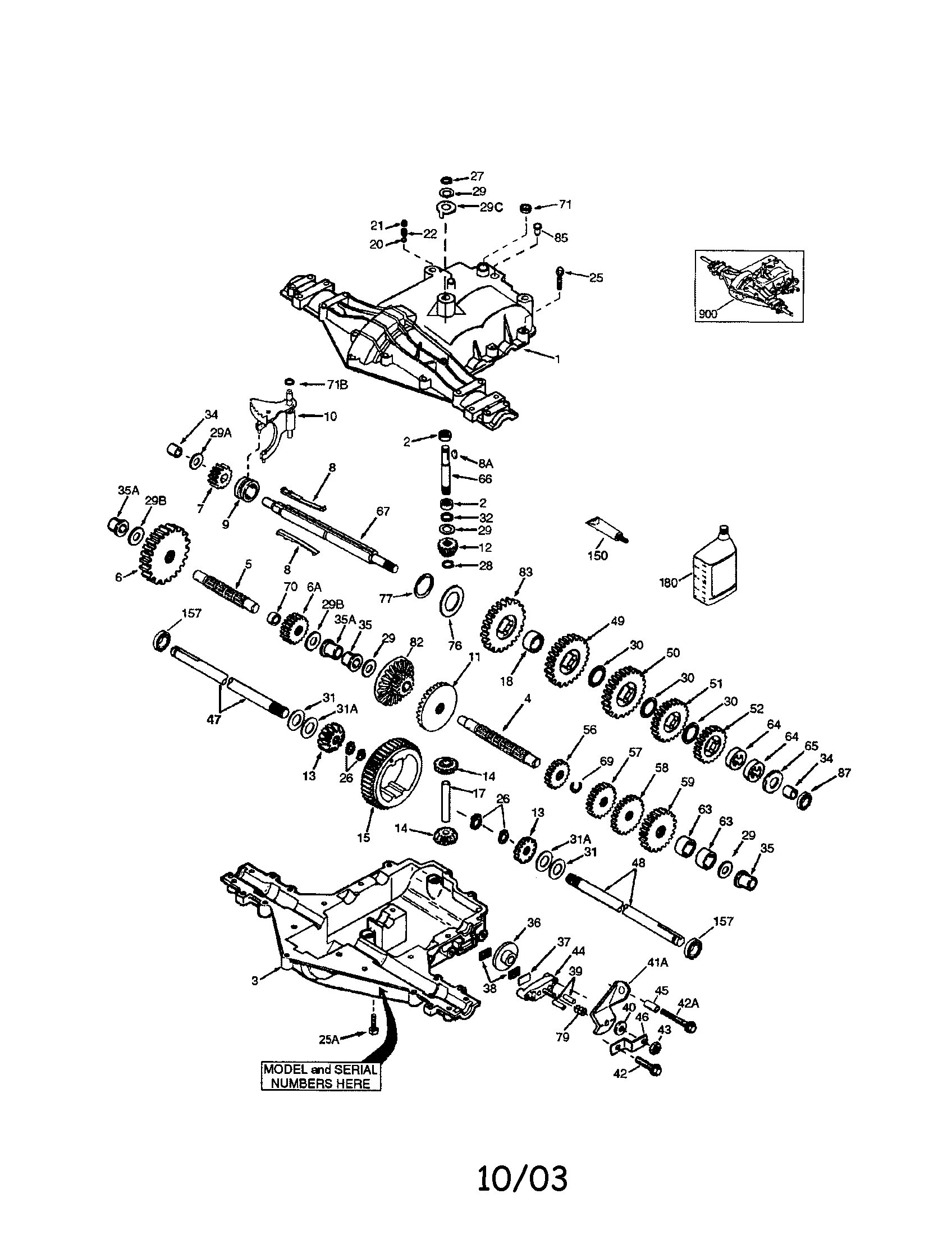 Rally RELTS3611B peerless transaxle diagram