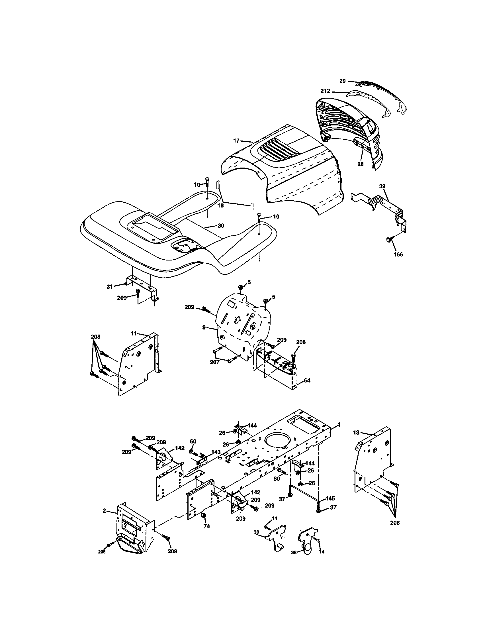 Craftsman 917273370 chassis and enclosures diagram