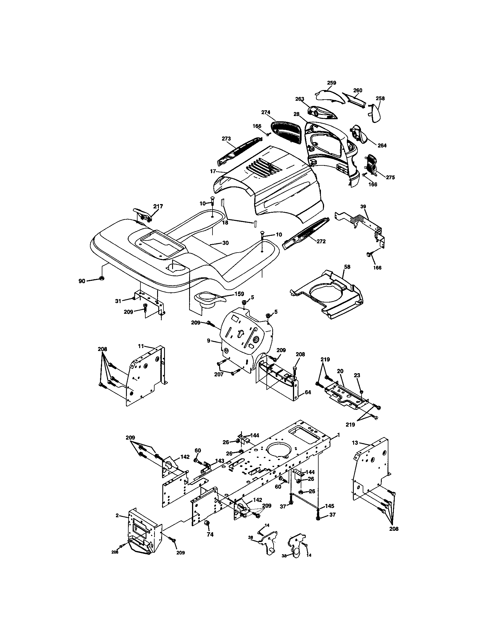 Craftsman 917273502 chassis and enclosures diagram