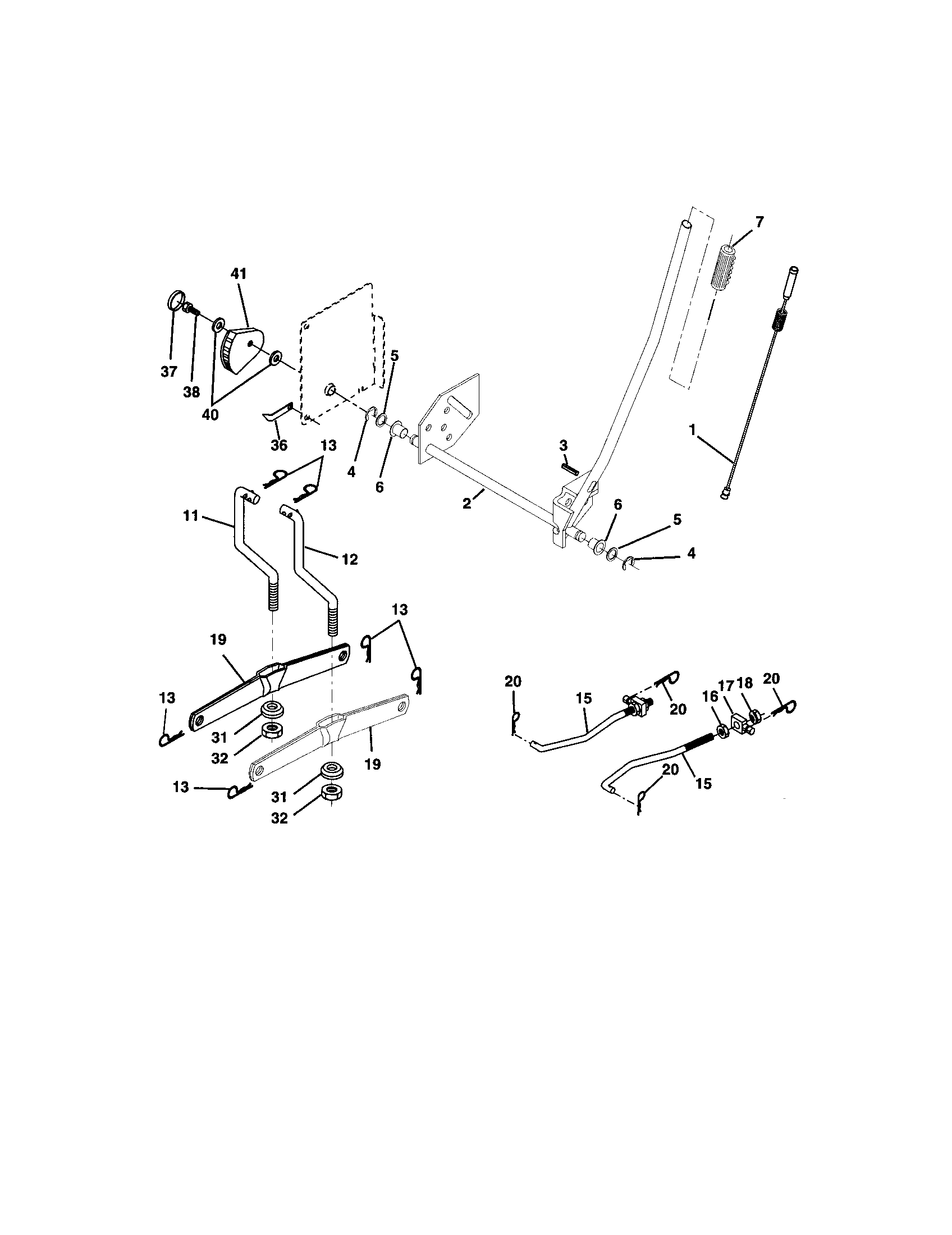 Craftsman 917273502 lift assembly diagram