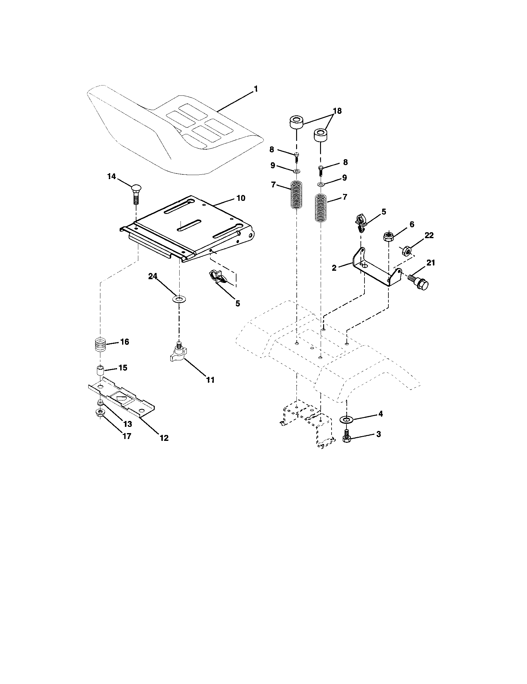 Craftsman 917273502 seat assembly diagram
