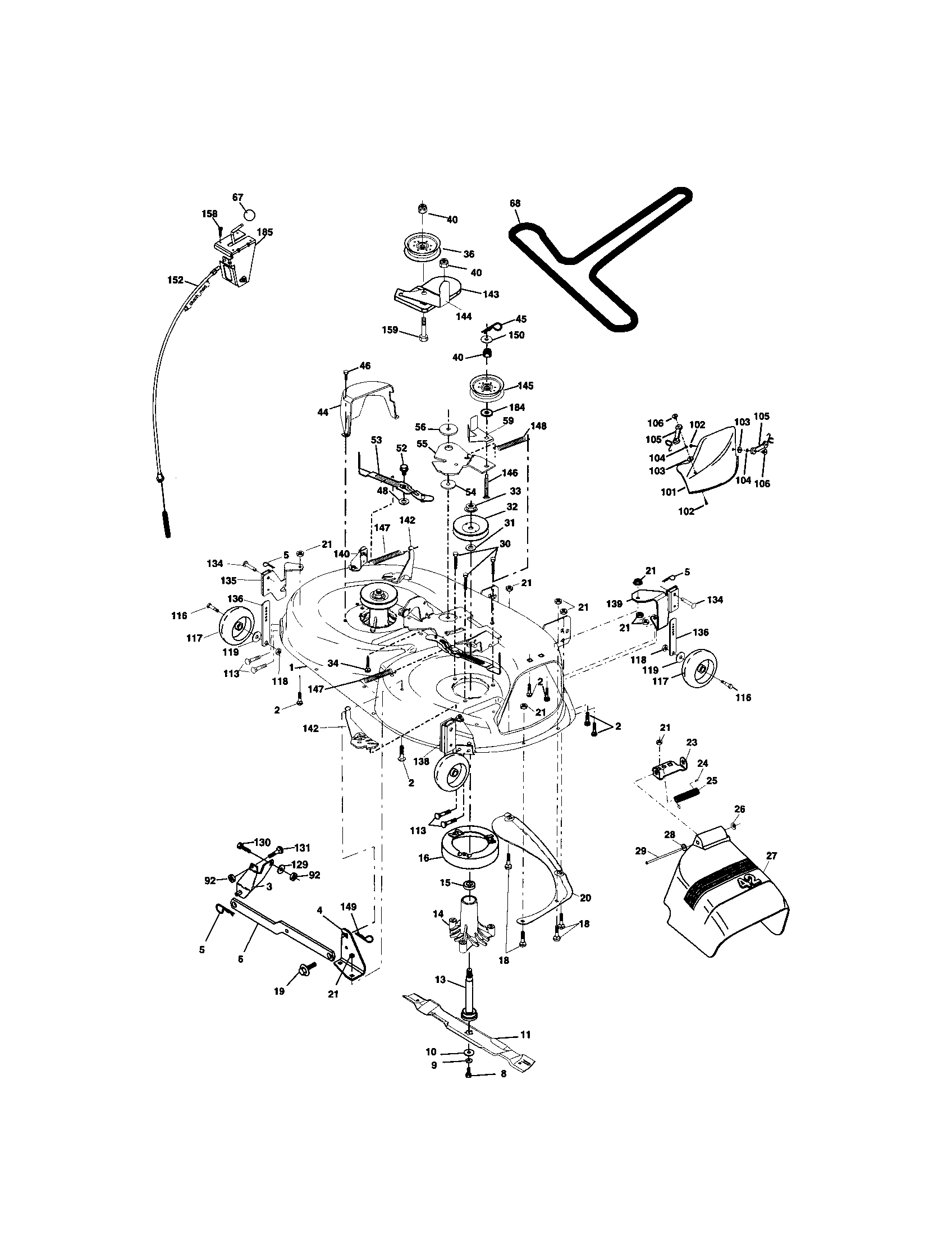 Craftsman 917273502 mower deck diagram