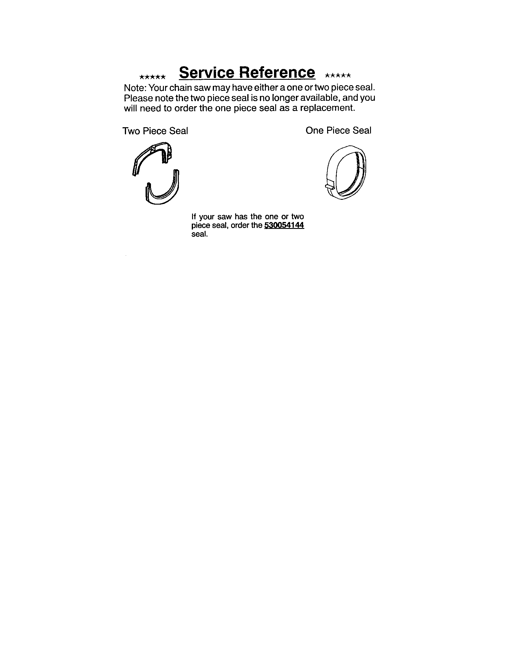 Poulan 2175 TYPE 1-5 (RECON) service reference note diagram