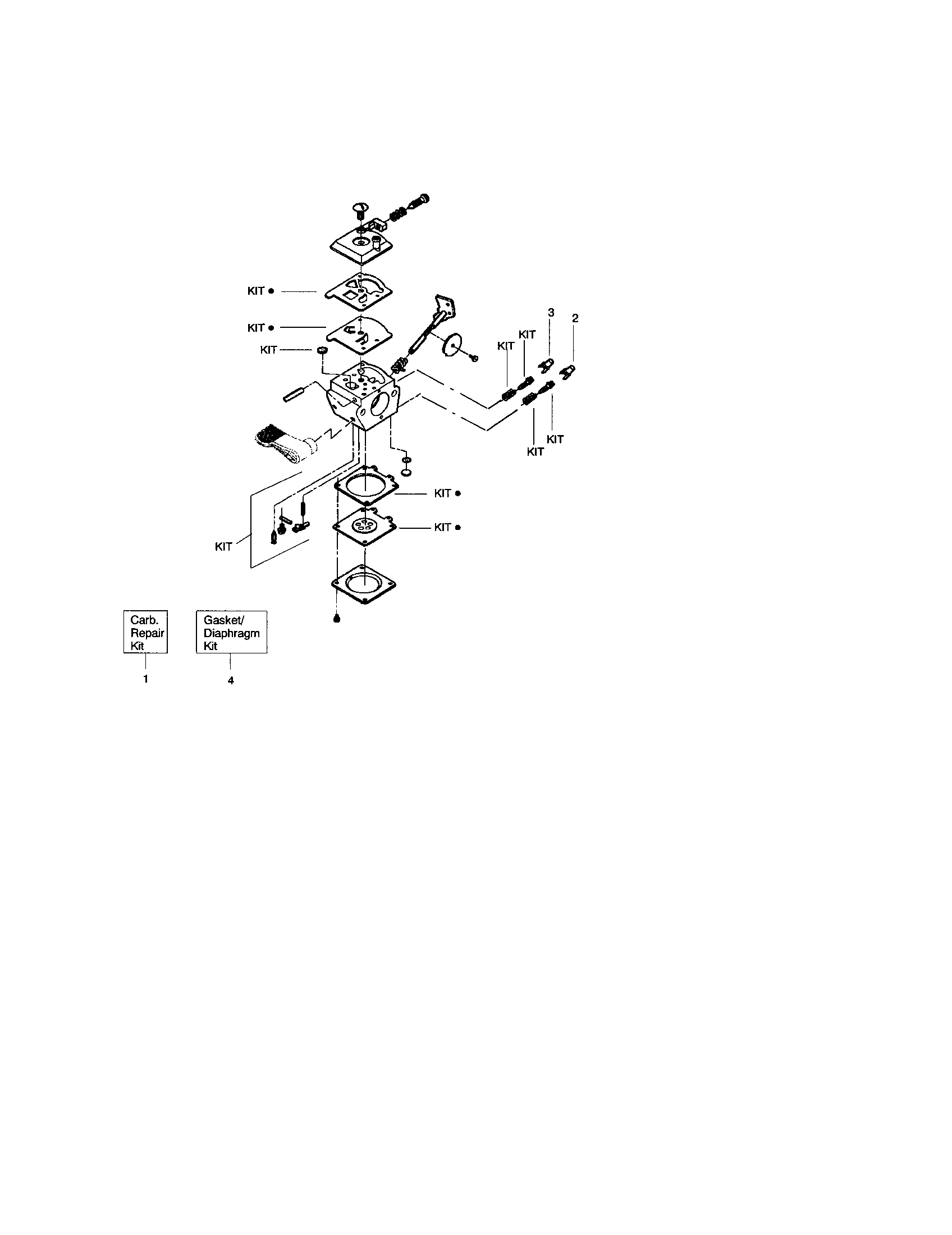 Poulan S31BC (RECON) carburetor - 530071565-wt619 diagram