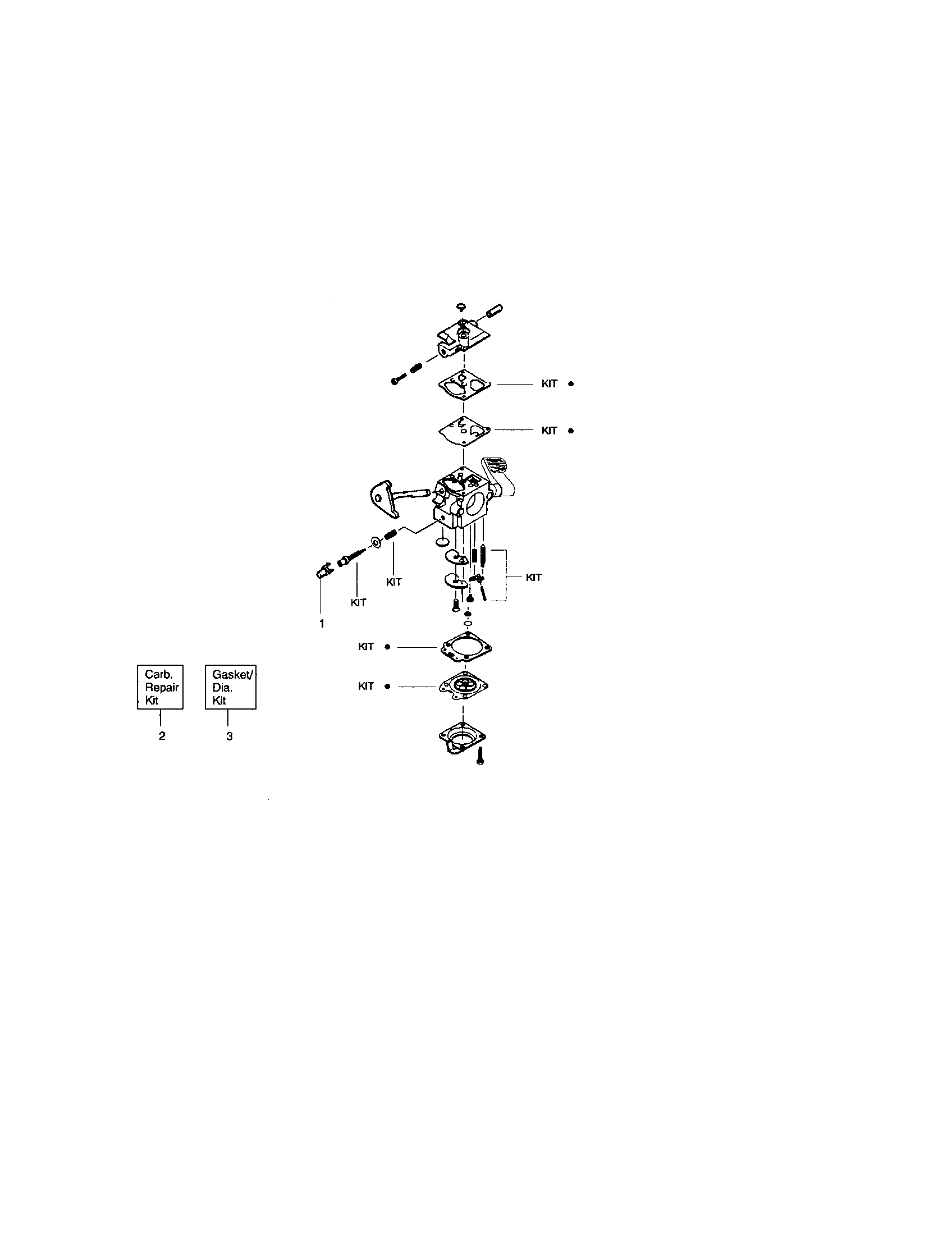 Poulan PP131 (RECON) carburetor - 530071403(wt598) diagram