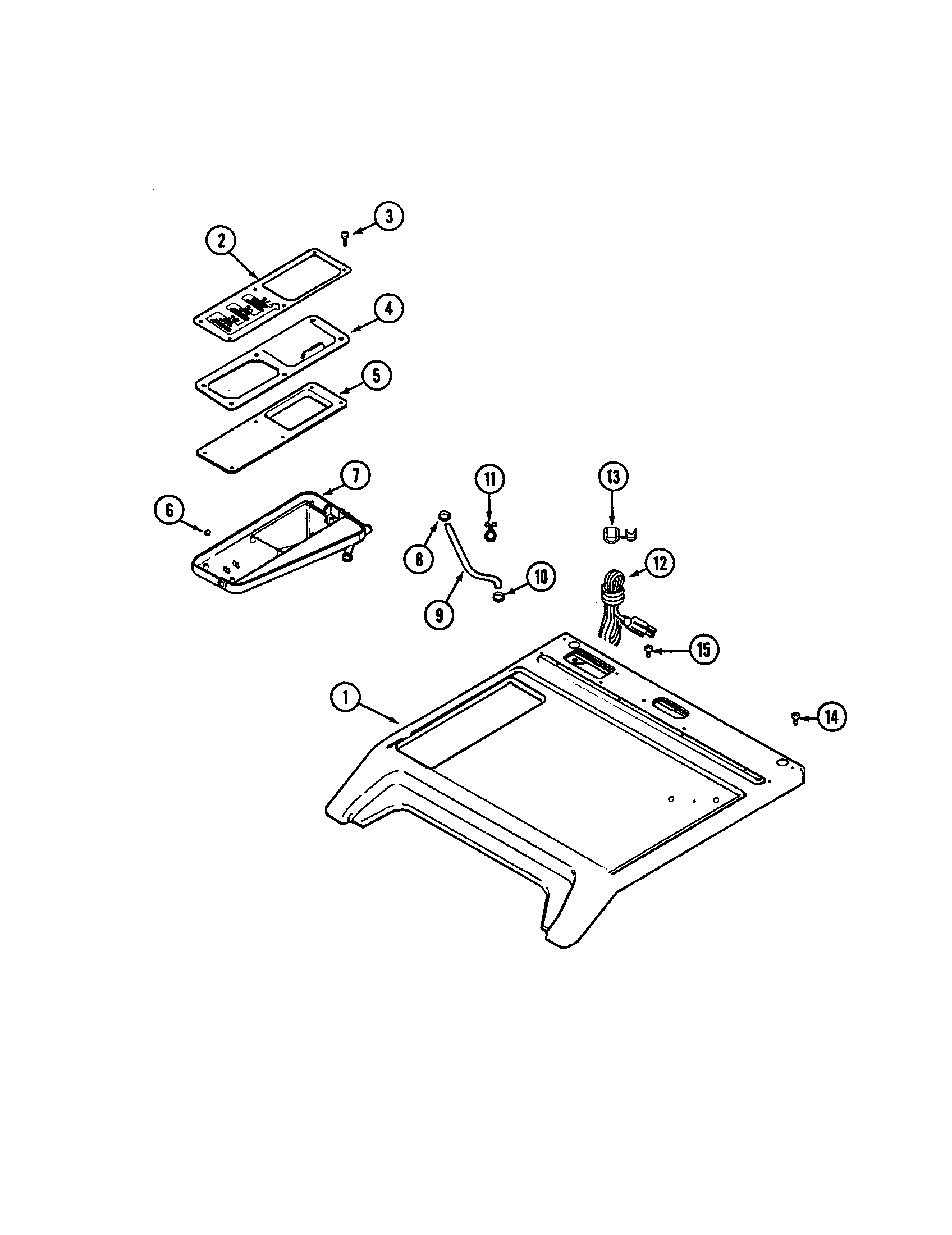 Maytag MAH14PSAAW top diagram