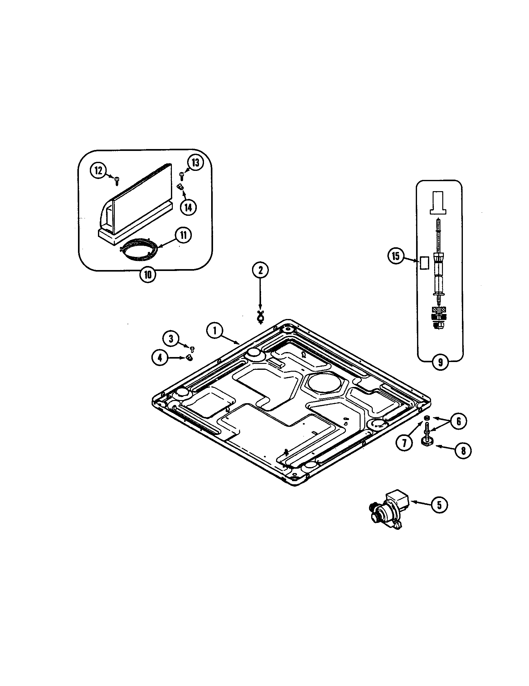 Maytag MAH14PSAAW base and motor control diagram
