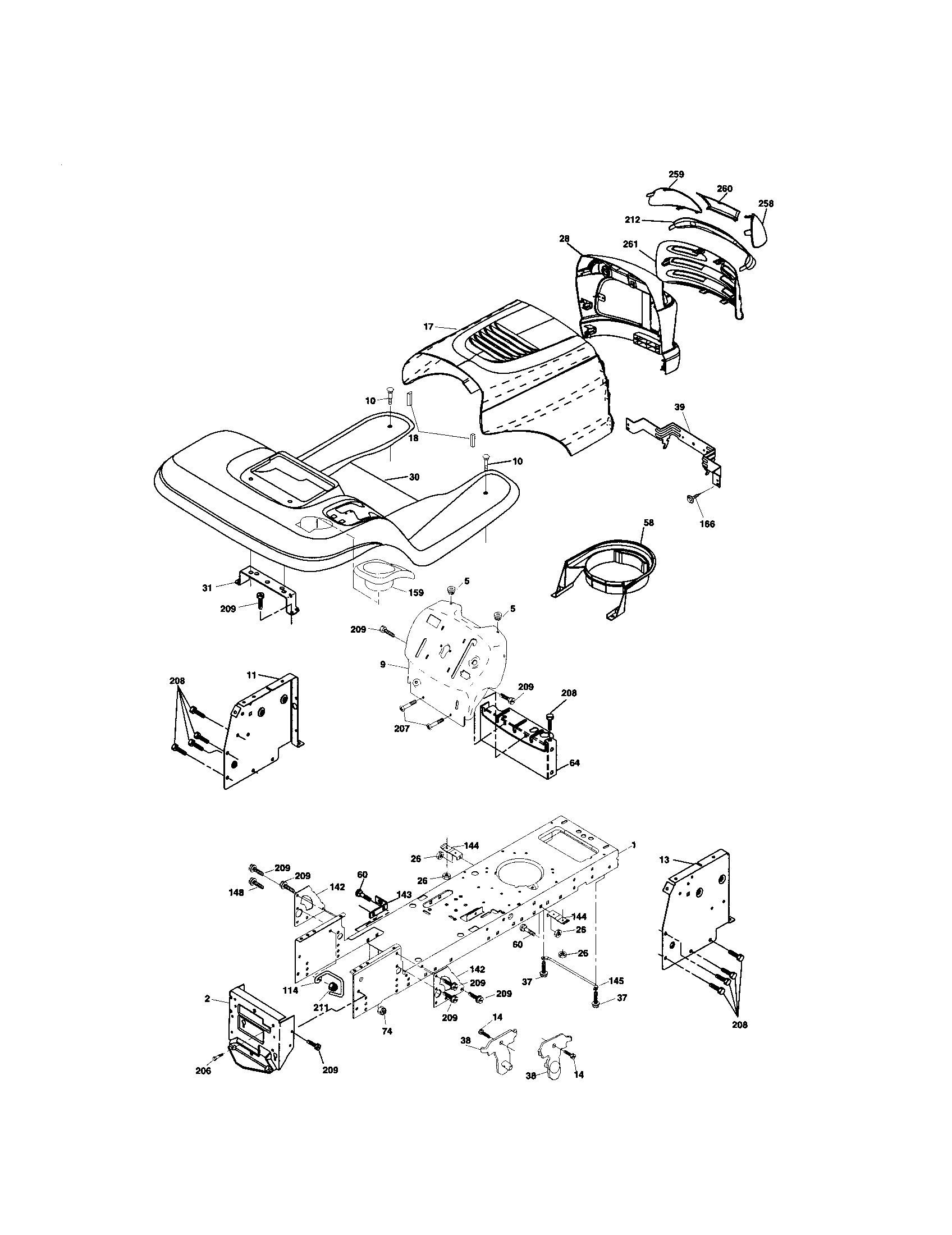 Craftsman 917273710 chassis and enclosures diagram