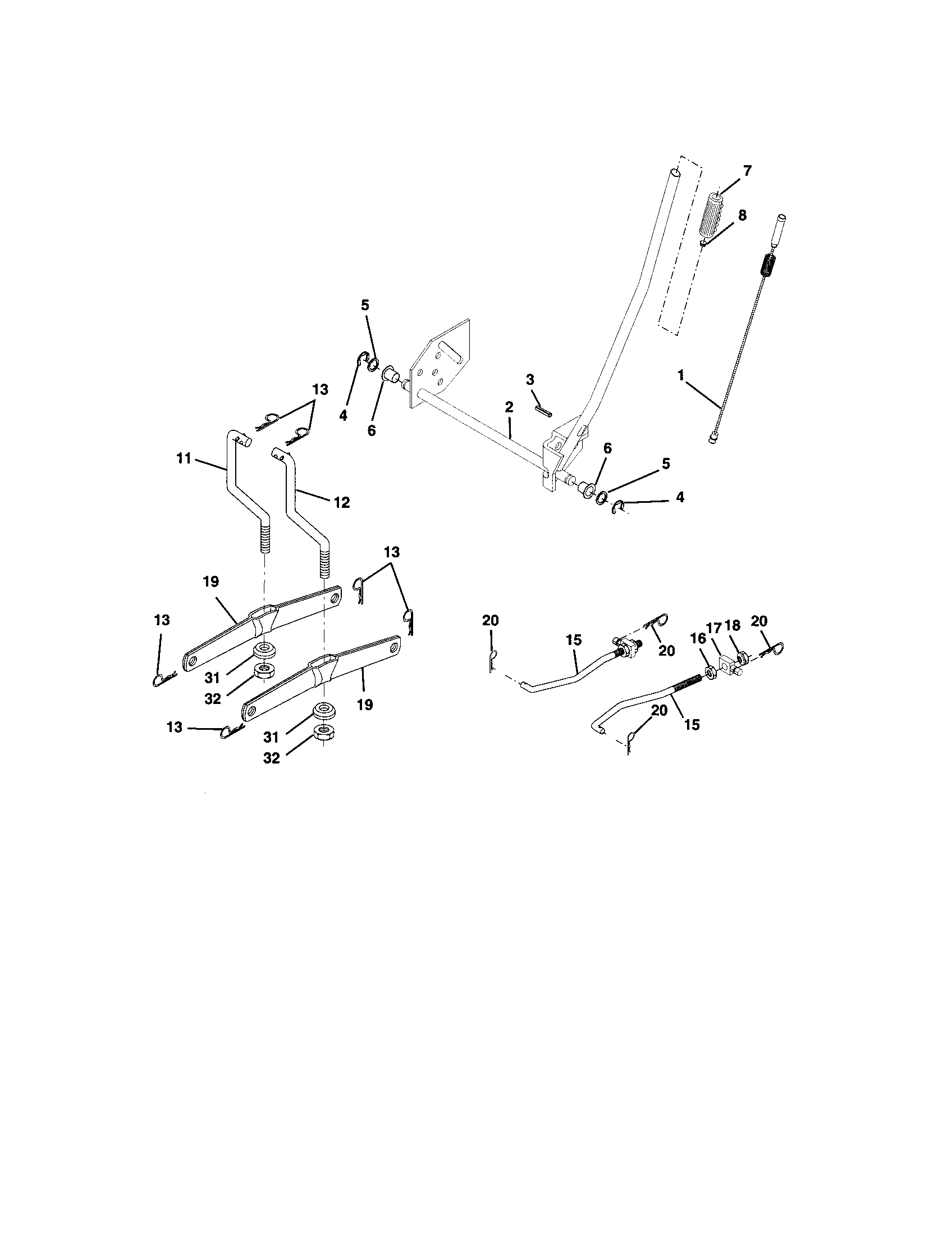 Craftsman 917273710 lift assembly diagram