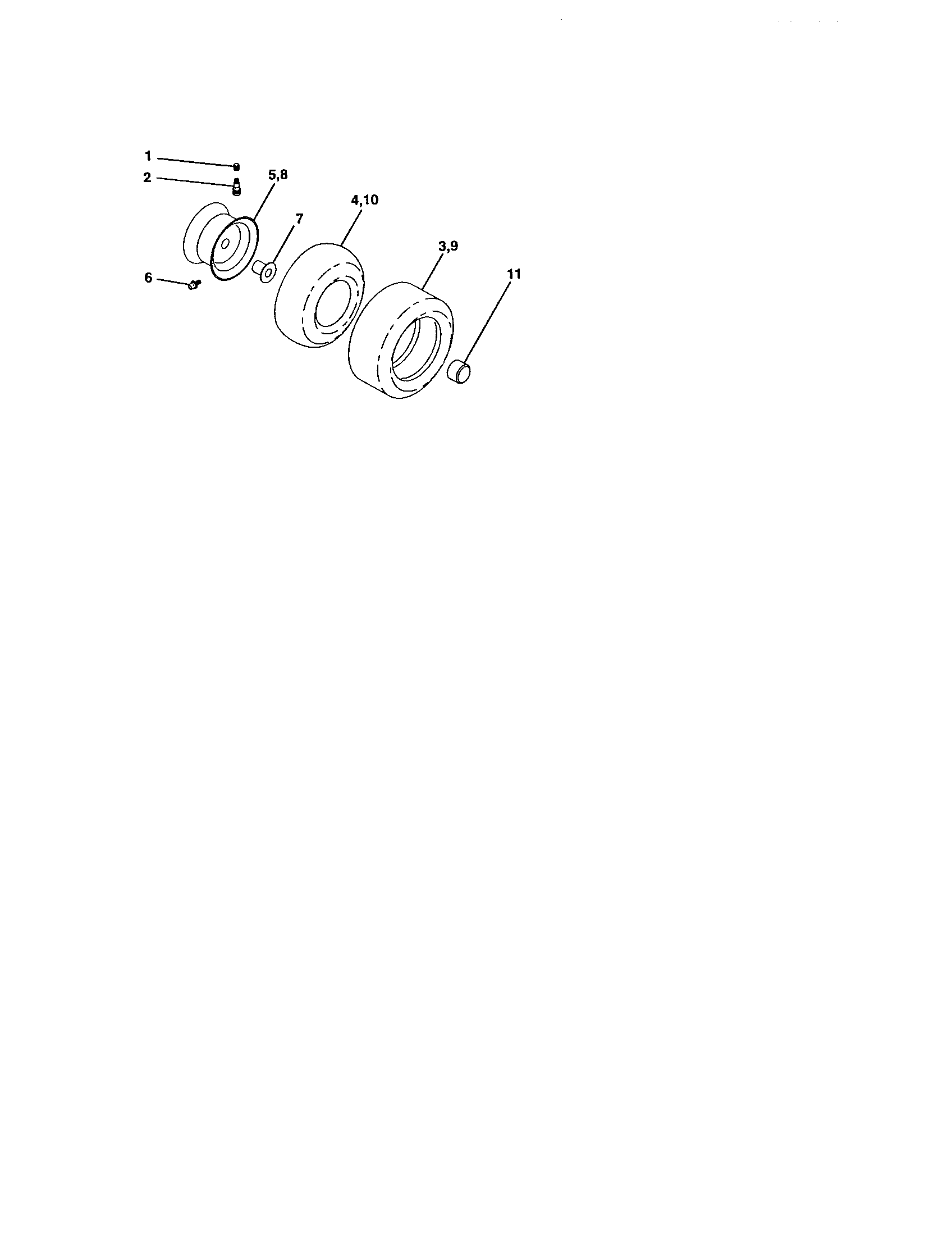 Craftsman 917273710 wheels and tires diagram