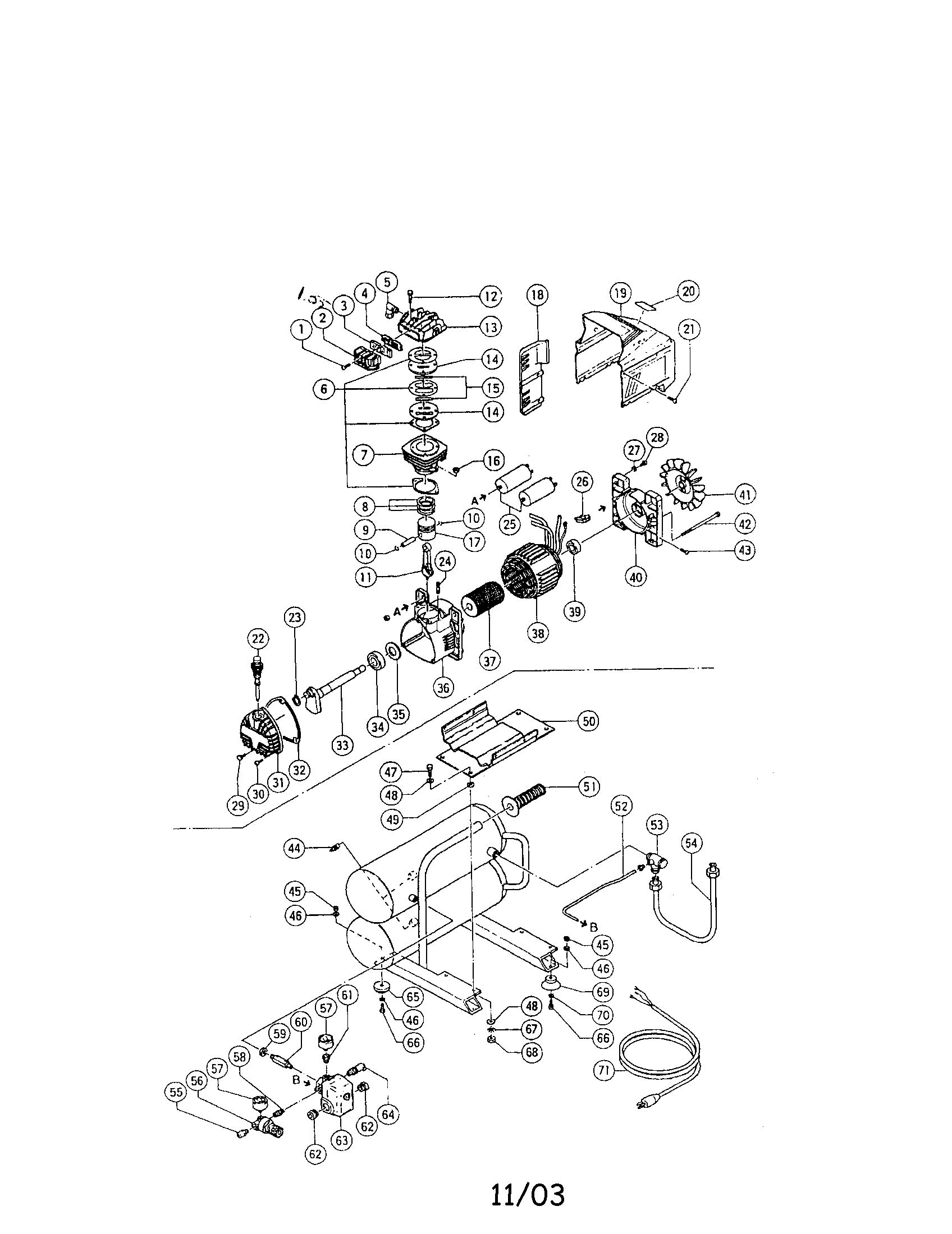 Hitachi EC12 air compressor diagram