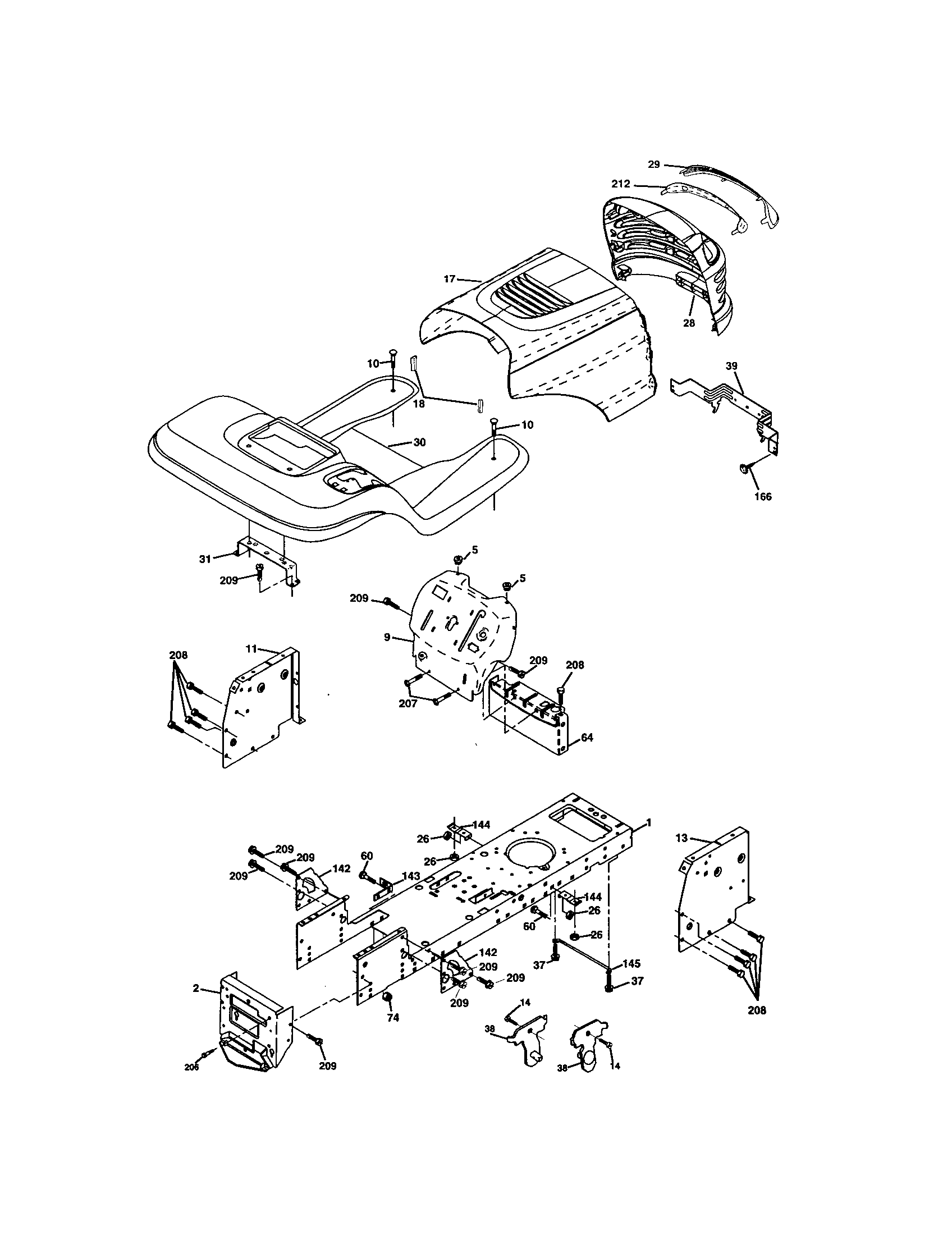 Craftsman 917273400 chassis and enclosures diagram