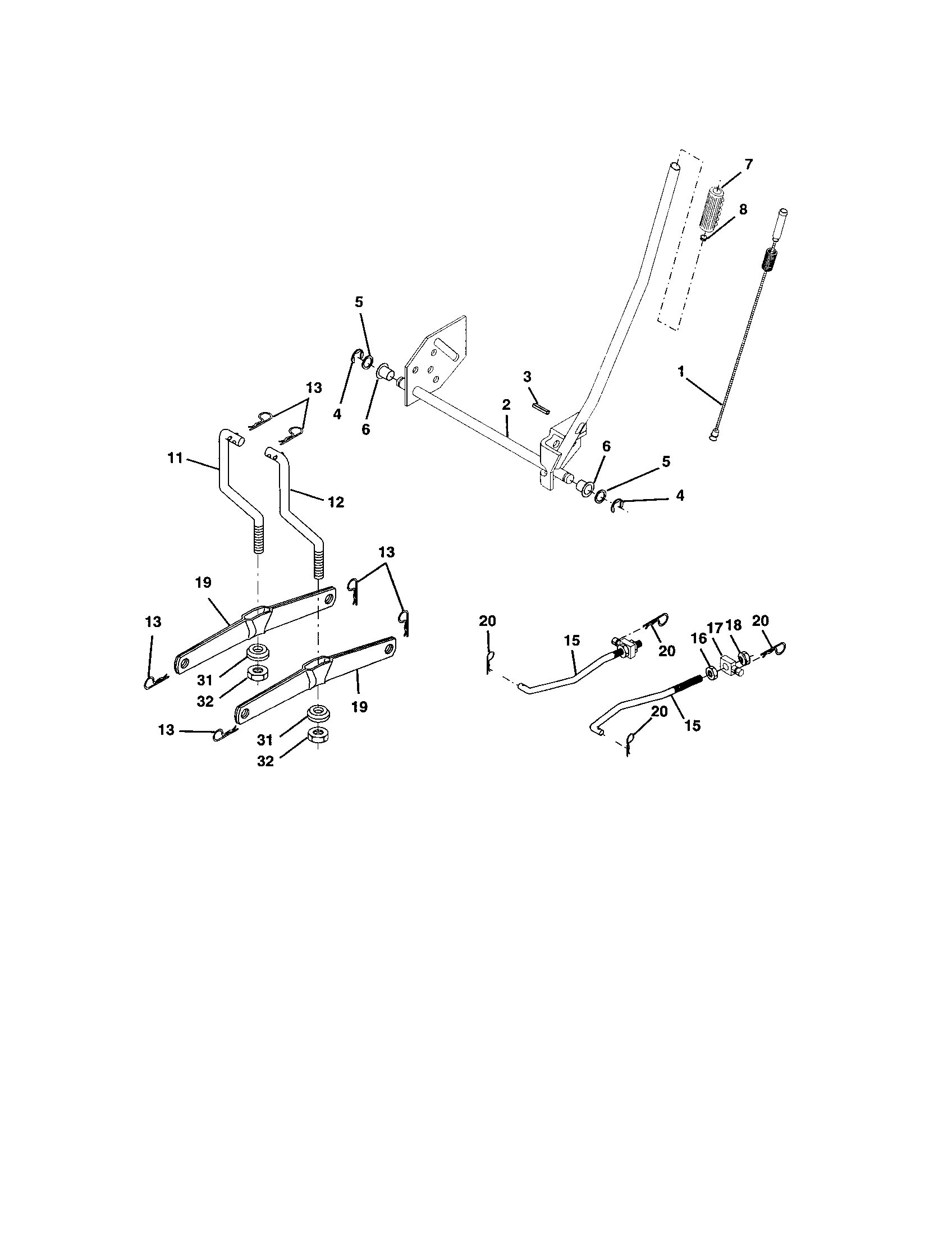 Craftsman 917273400 lift assembly diagram