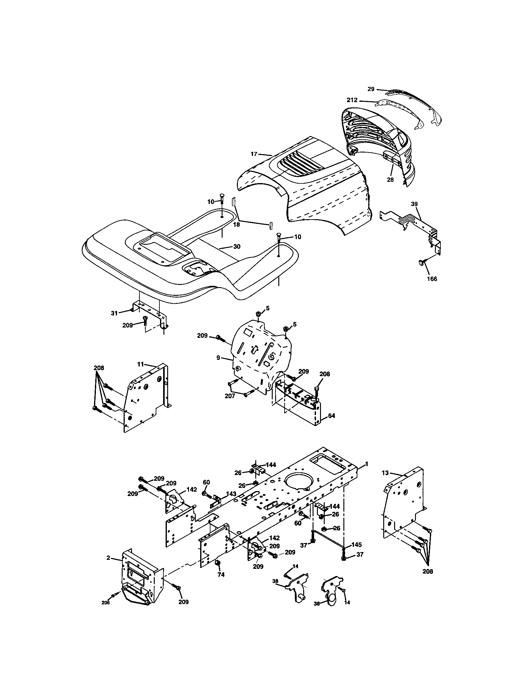 Craftsman 917273350 chassis and enclosures diagram