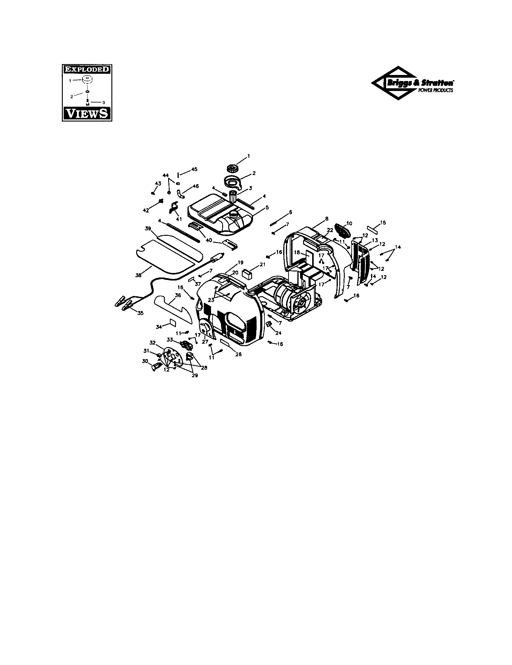 Briggs & Stratton 01532-2 main unit diagram
