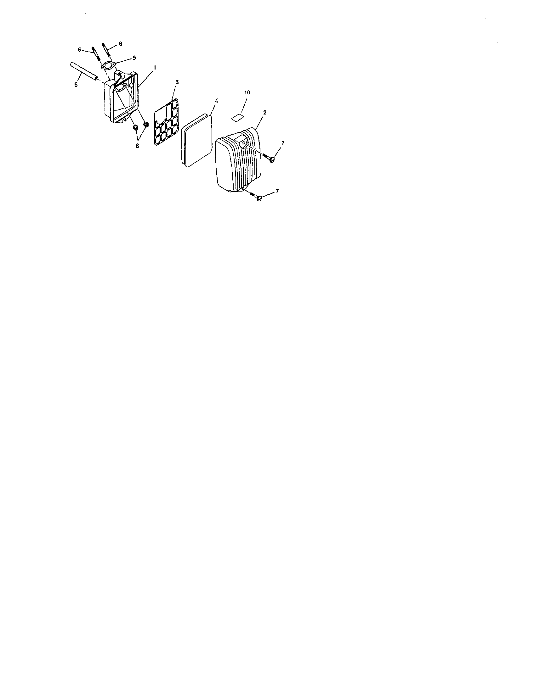 Briggs & Stratton 01532-2 air cleaner housing diagram