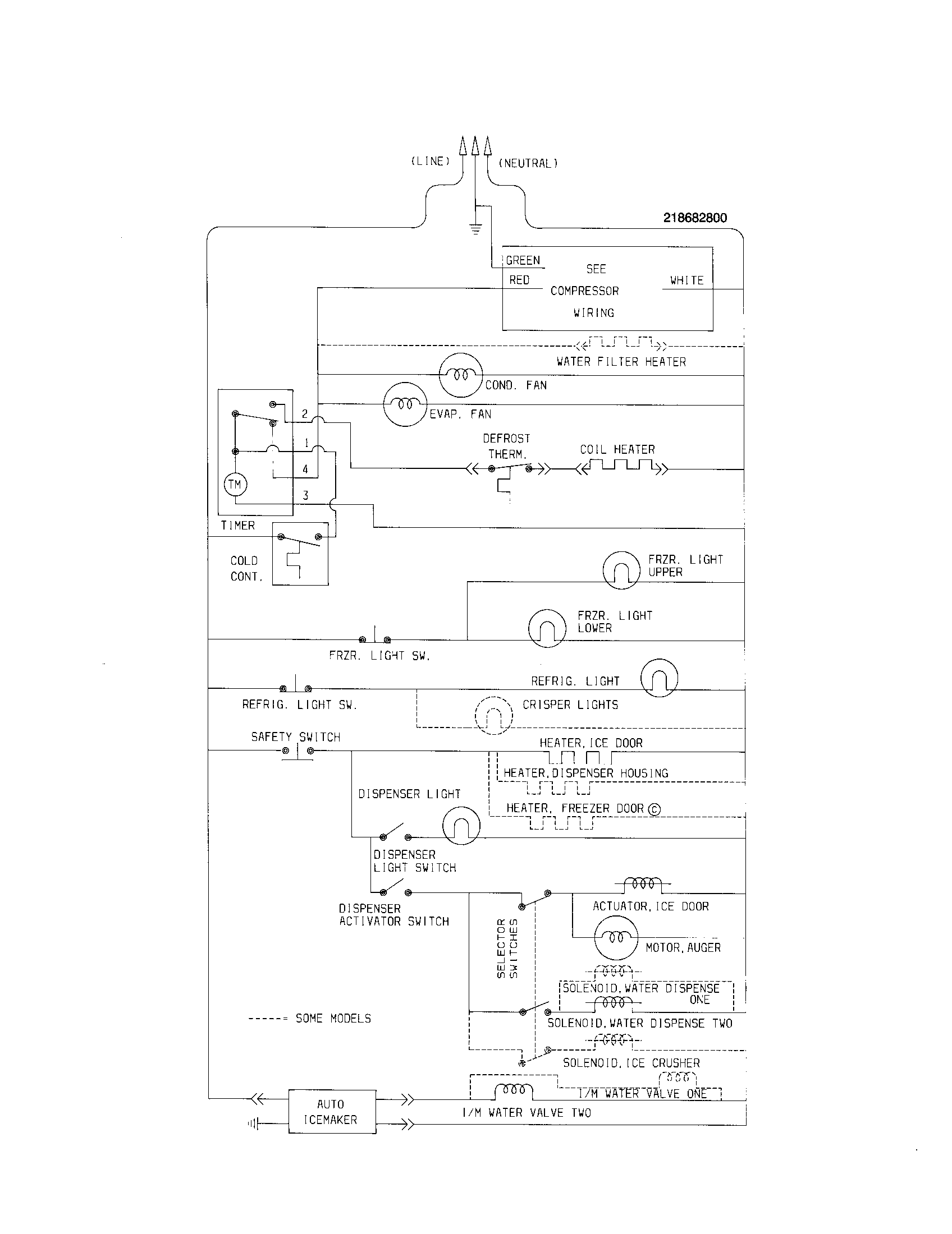 Frigidaire F45WJ26HW1 wiring schematic diagram