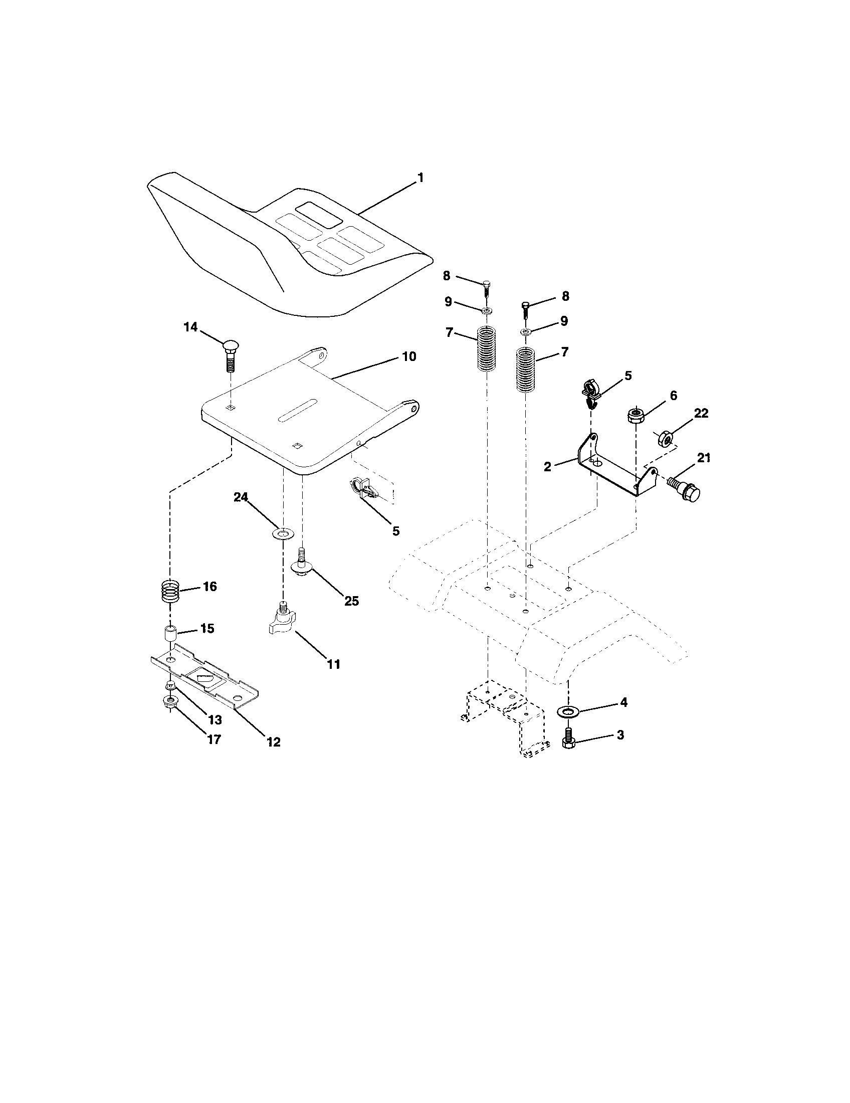 Craftsman 917273520 seat assembly diagram