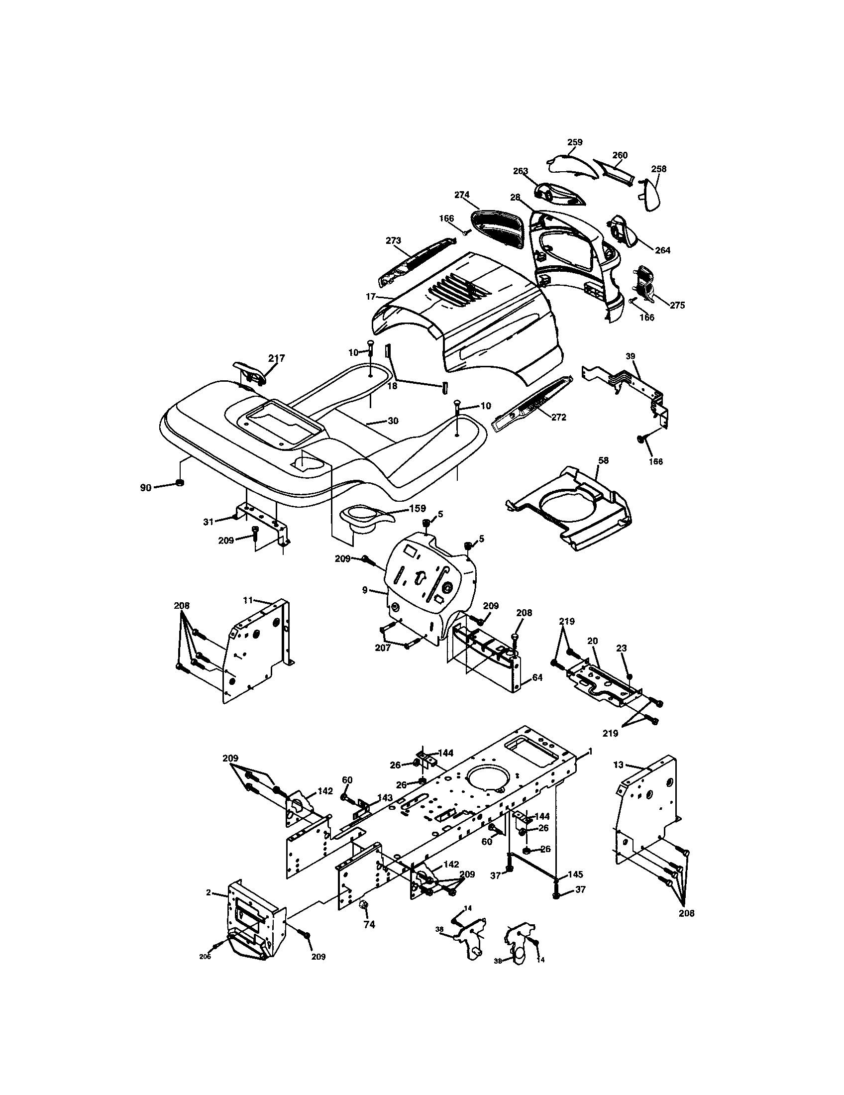 Craftsman 917273860 chassis and enclosures diagram