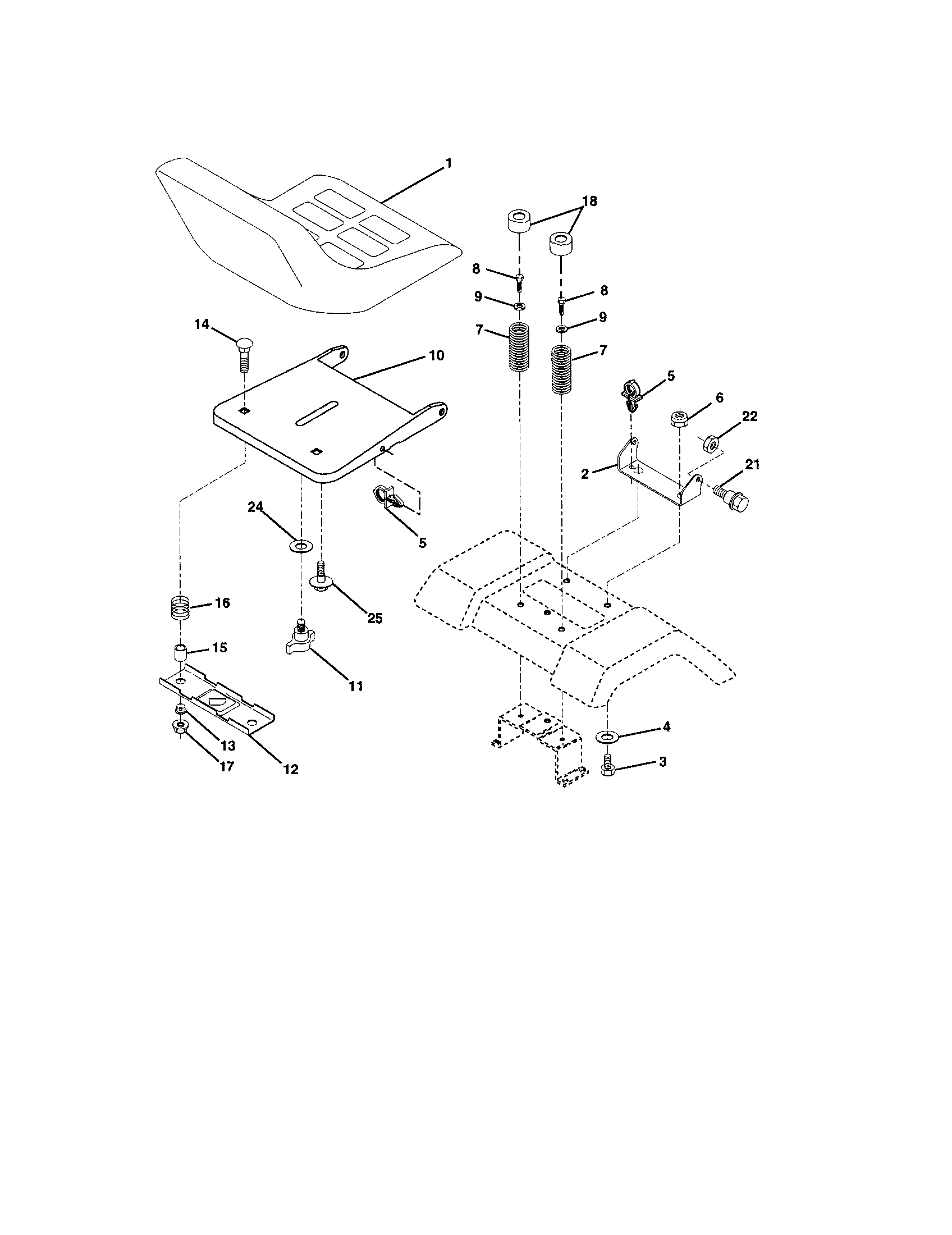 Craftsman 917273860 seat assembly diagram