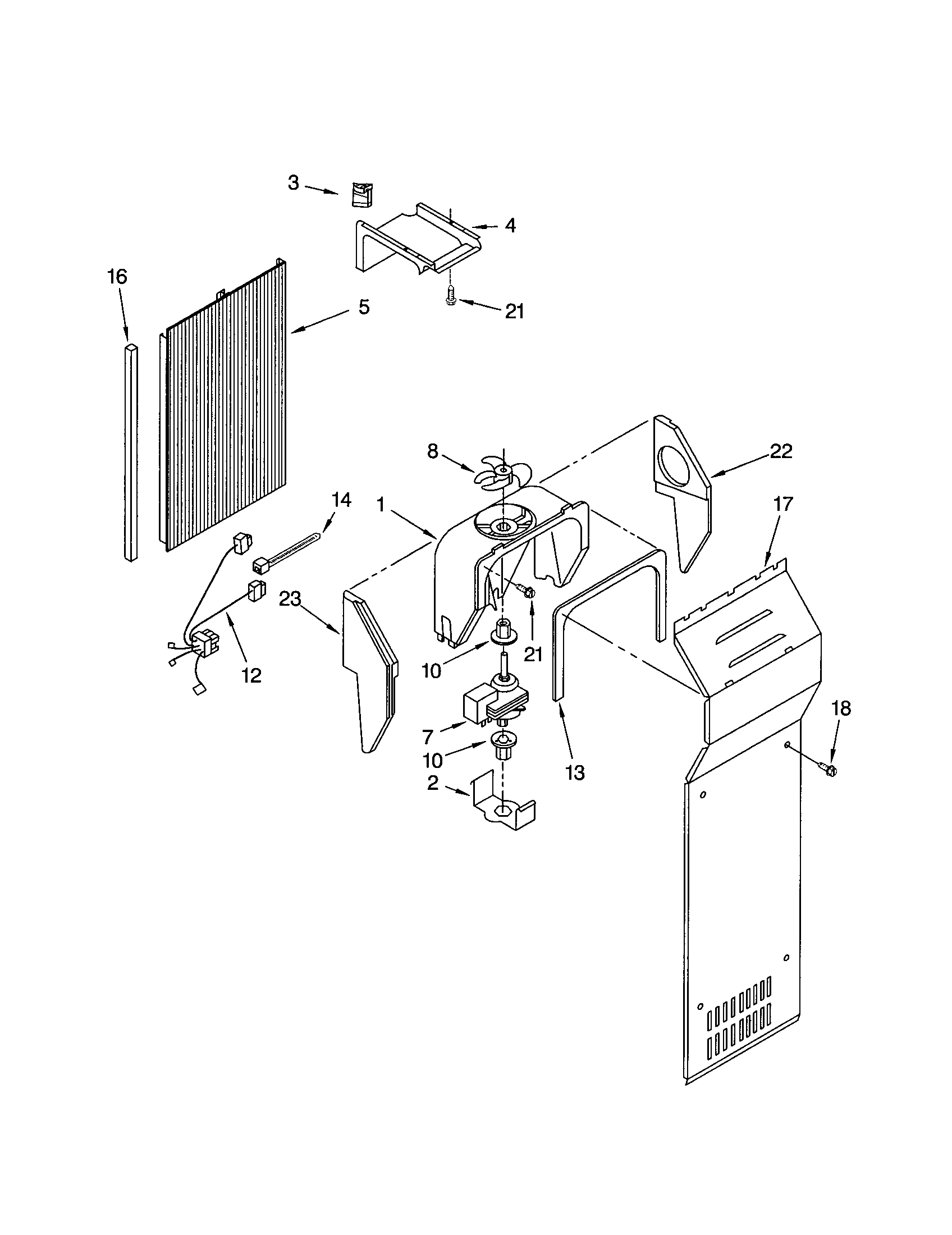 KitchenAid KSRK25ILSS02 air flow diagram