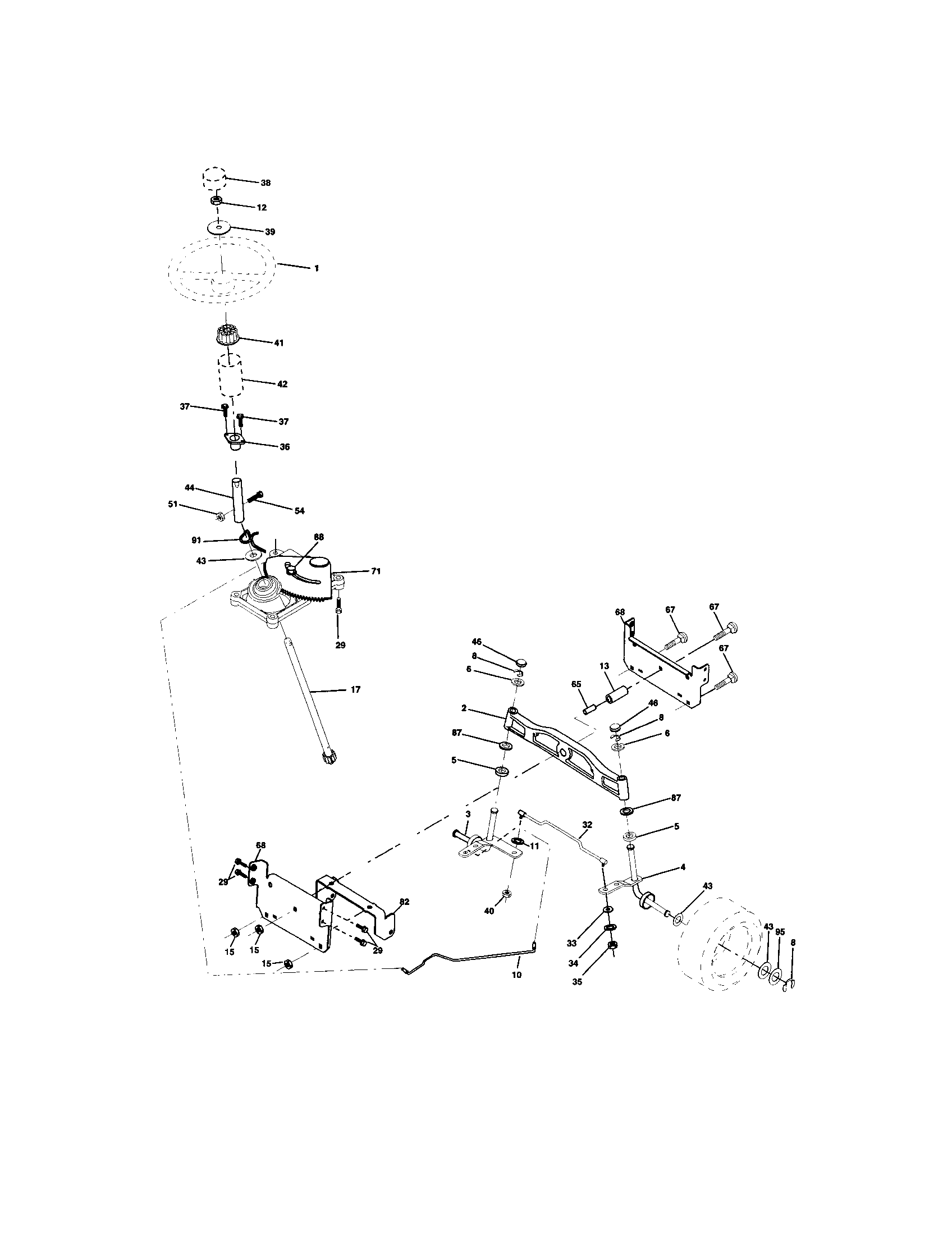 Craftsman 917273490 steering diagram