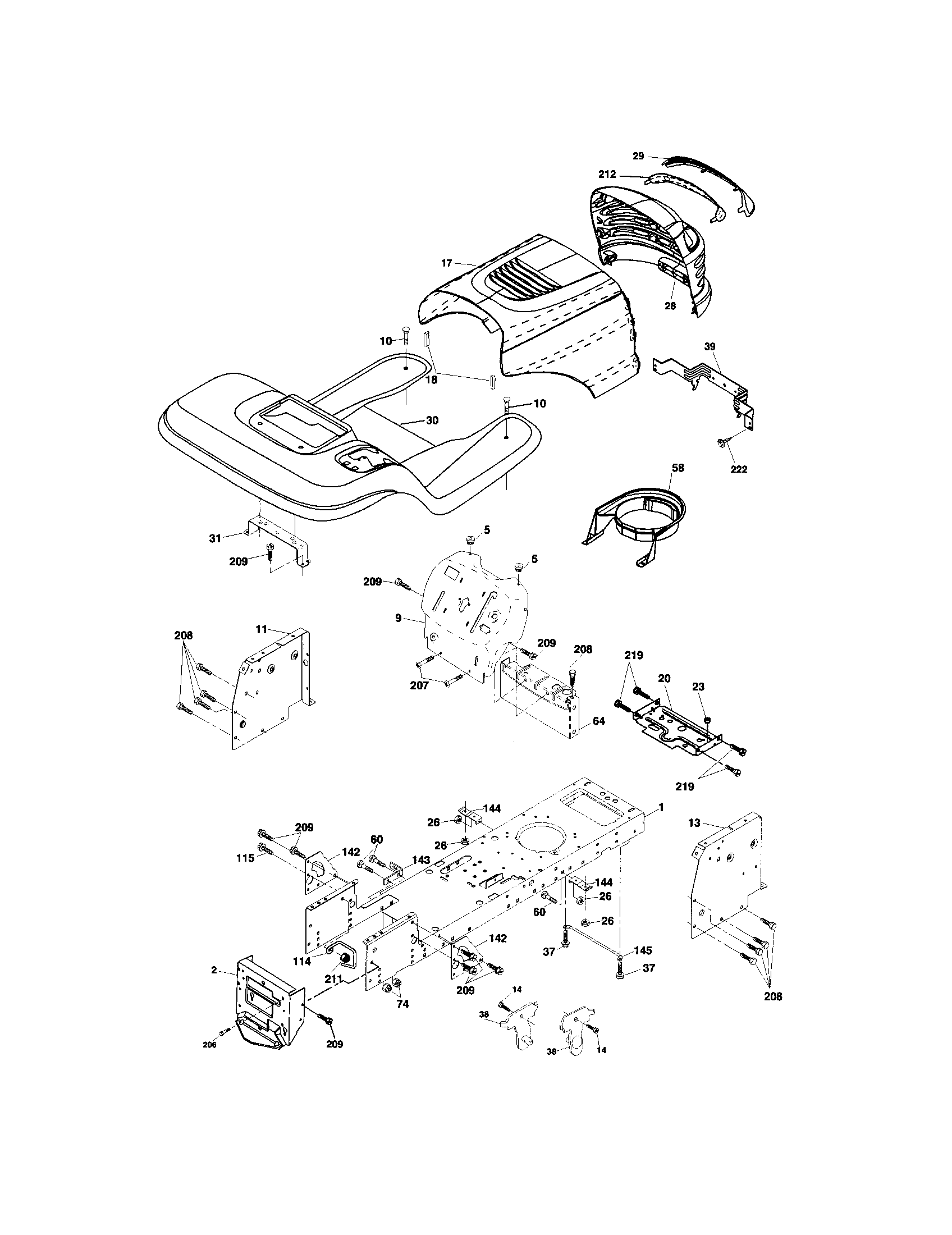 Craftsman 917273510 chassis and enclosures diagram