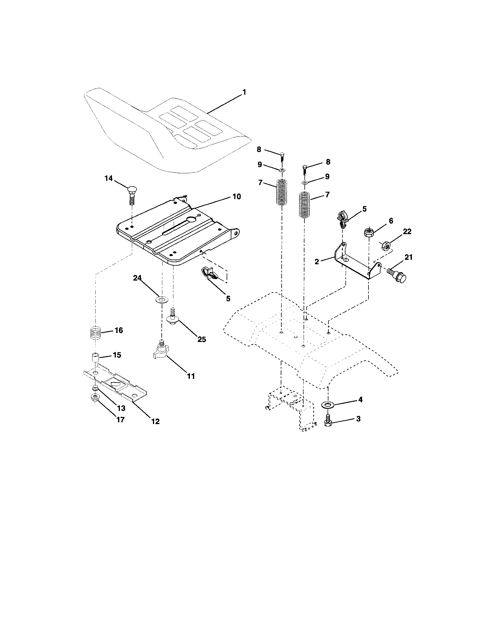 Craftsman 917273510 seat assembly diagram